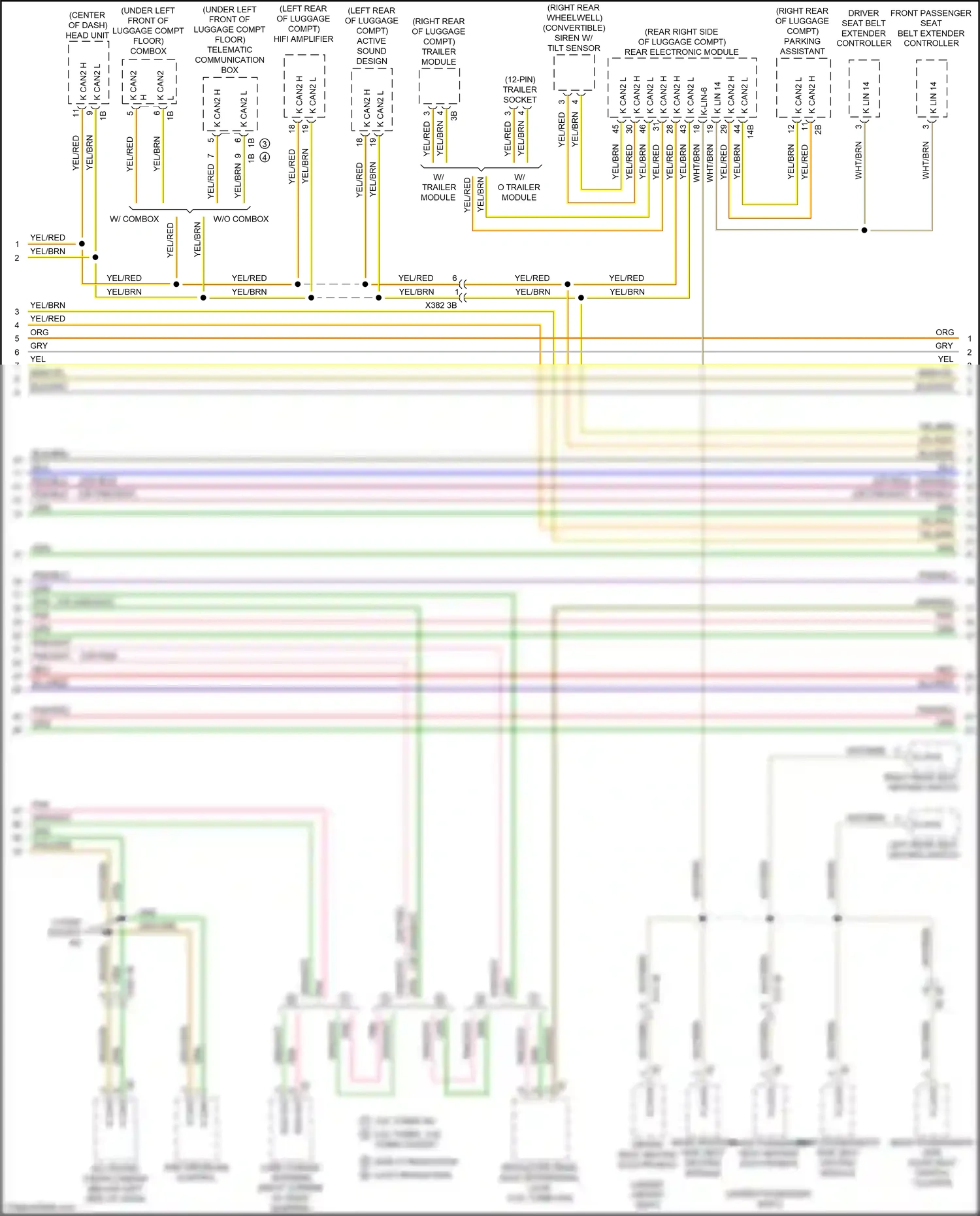 BMW M2 F87 facelift (2017-2021) rear electronic module wiring diagram  (4 of 16)