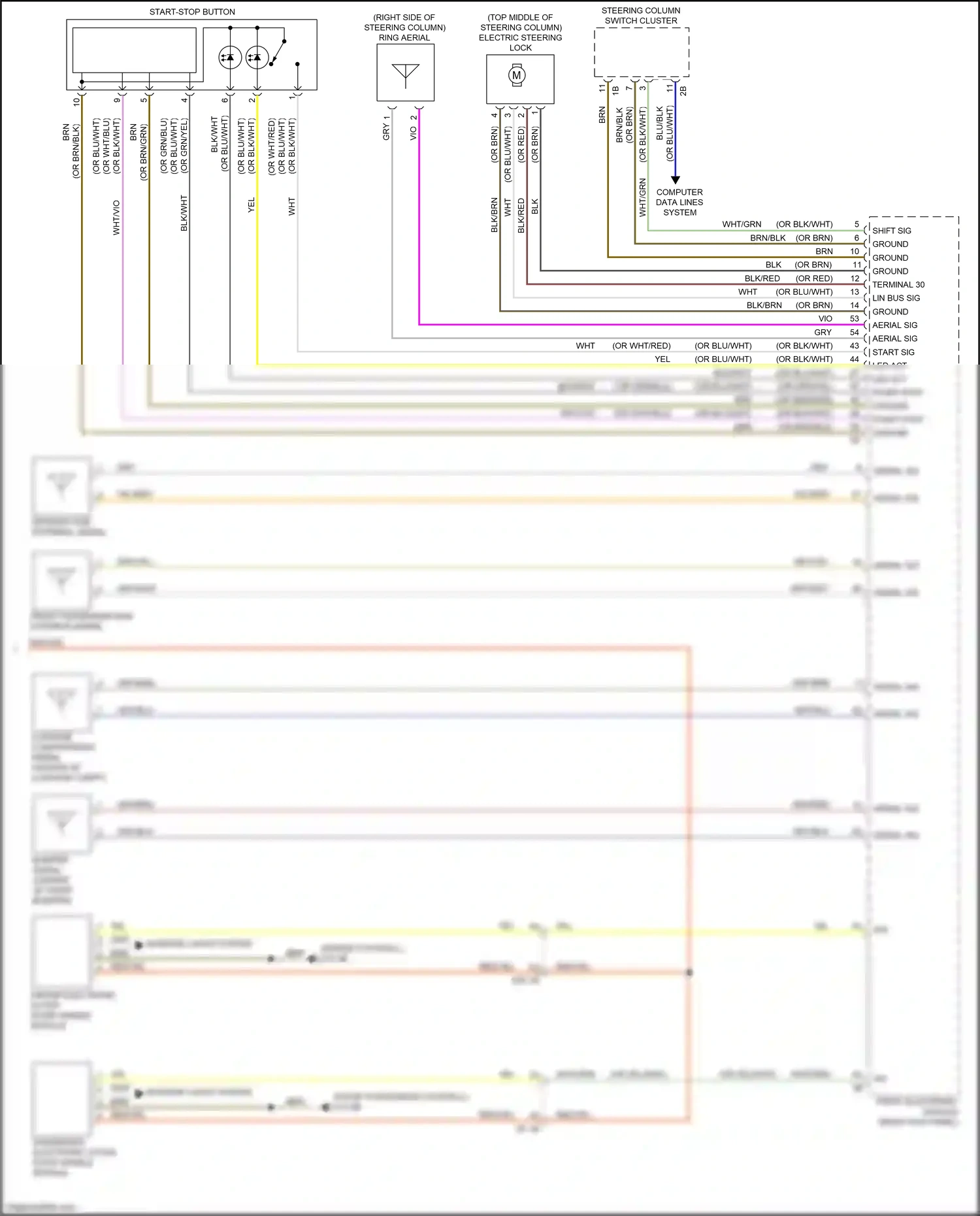 BMW M2 F87 facelift (2017-2021) steering column switch cluster wiring diagram  (1 of 14)