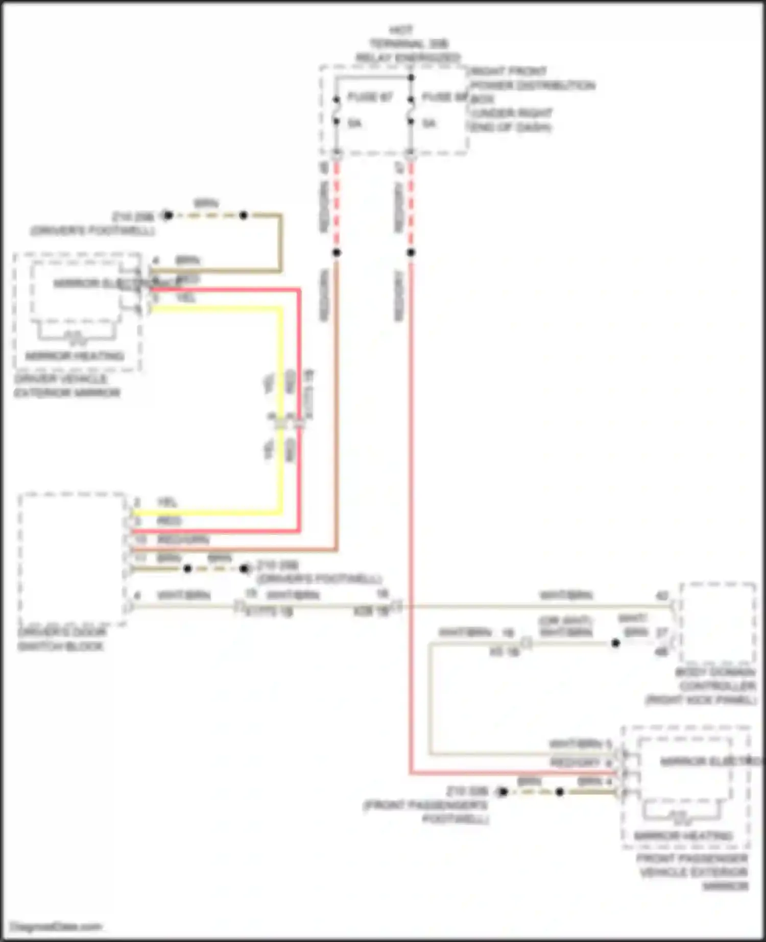 M2 BMW G87 (2022-2024): Heated mirrors circuit, w/ lin bus function