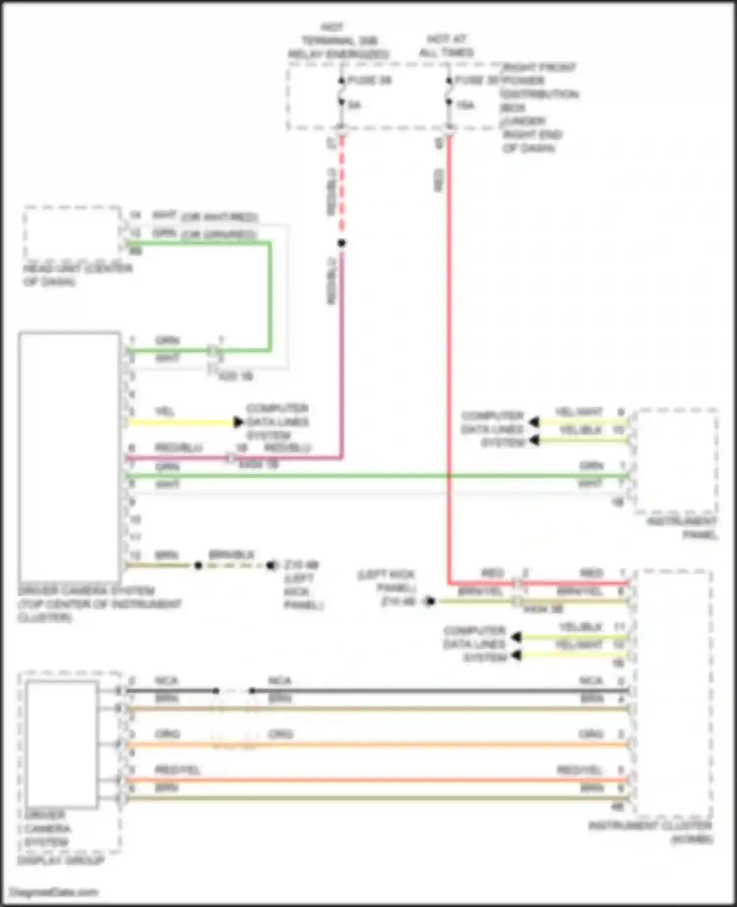 M2 BMW G87 (2022-2024): Driver camera circuit