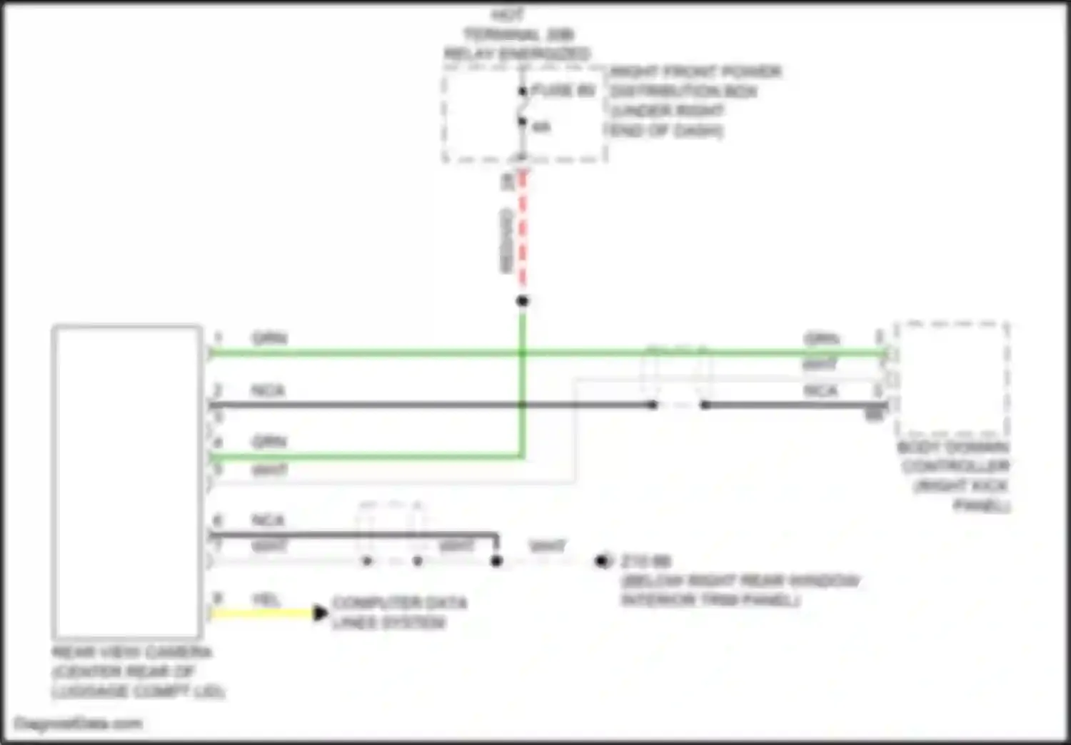 M2 BMW G87 (2022-2024): Rear camera circuit