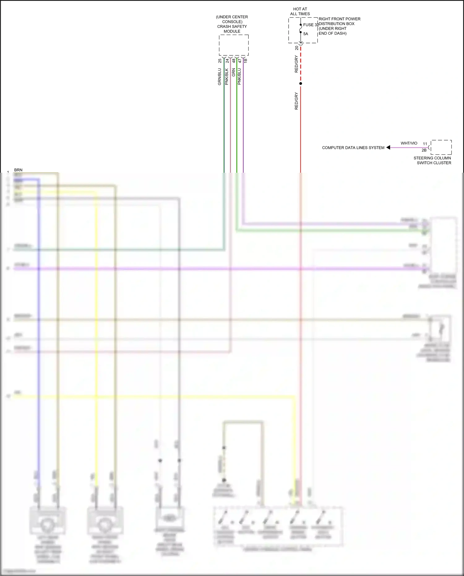 BMW M2 G87 (2022-2024) automatic hold button wiring diagram  (1 of 2)