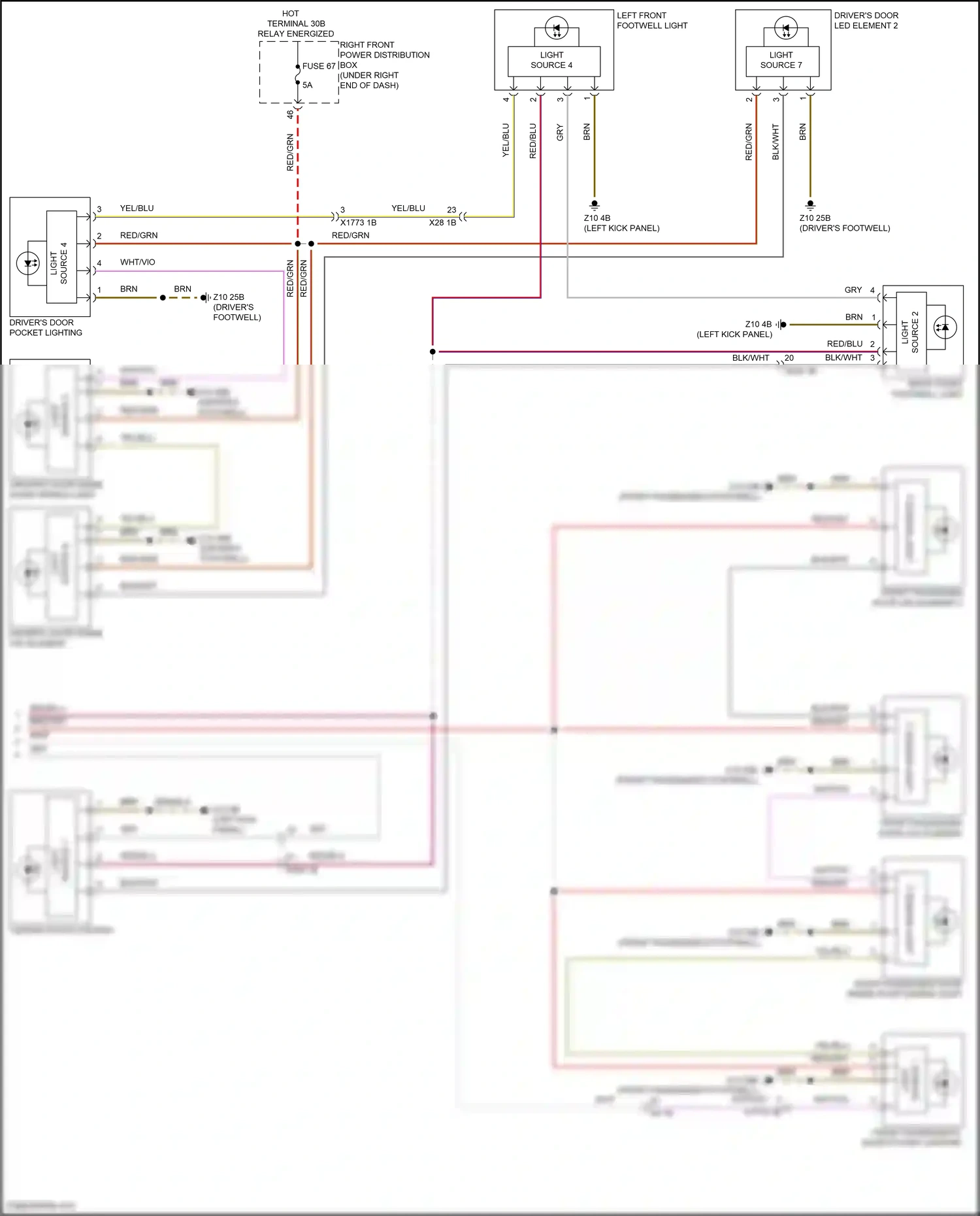 BMW M2 G87 (2022-2024) center stack lighting wiring diagram  (2 of 4)