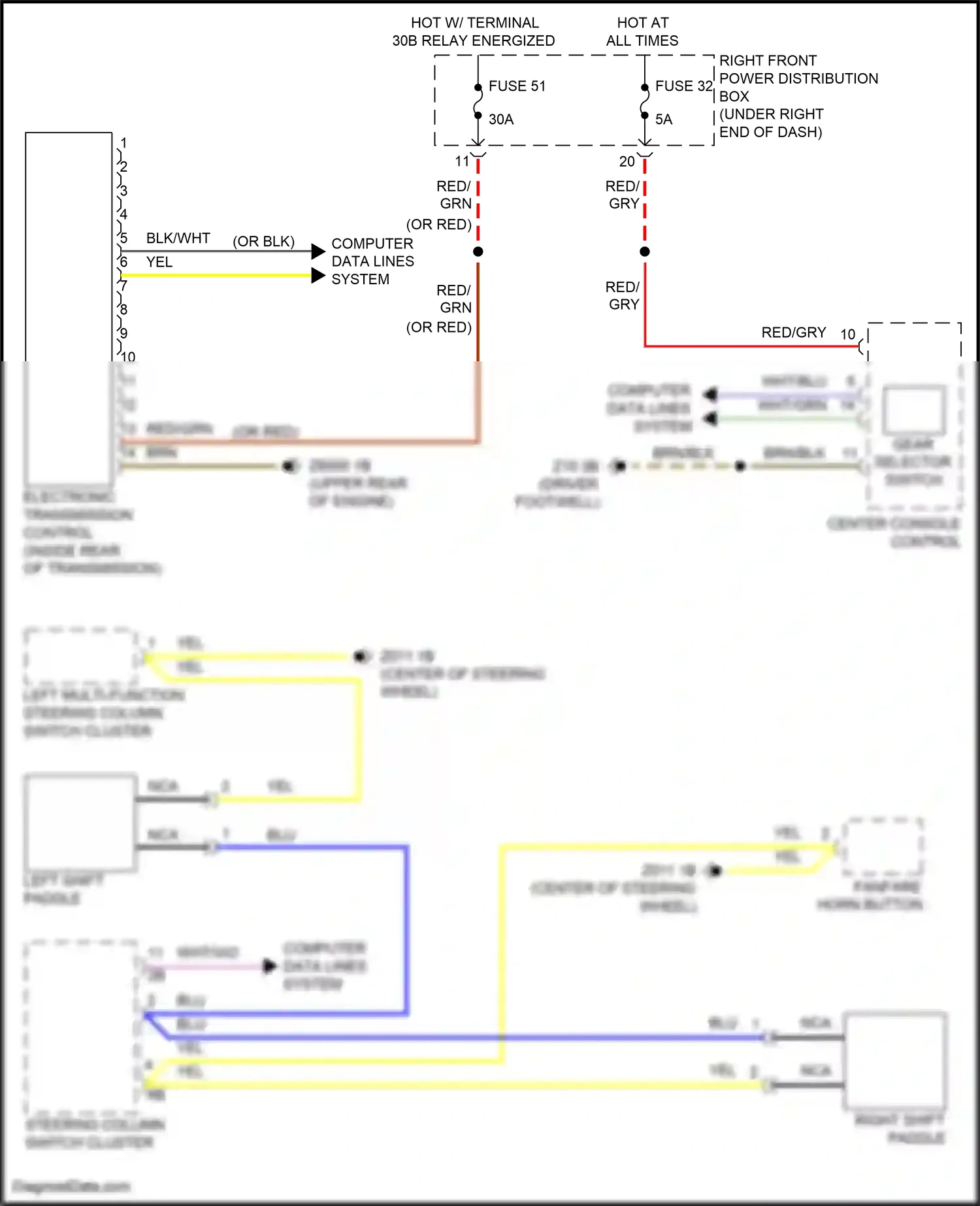 BMW M2 G87 (2022-2024) left multi-function steering column switch cluster wiring diagram  (1 of 3)