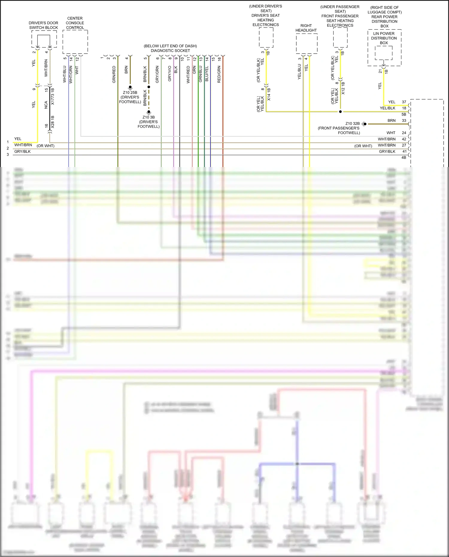 BMW M2 G87 (2022-2024) left multi-function steering column switch cluster wiring diagram  (2 of 3)