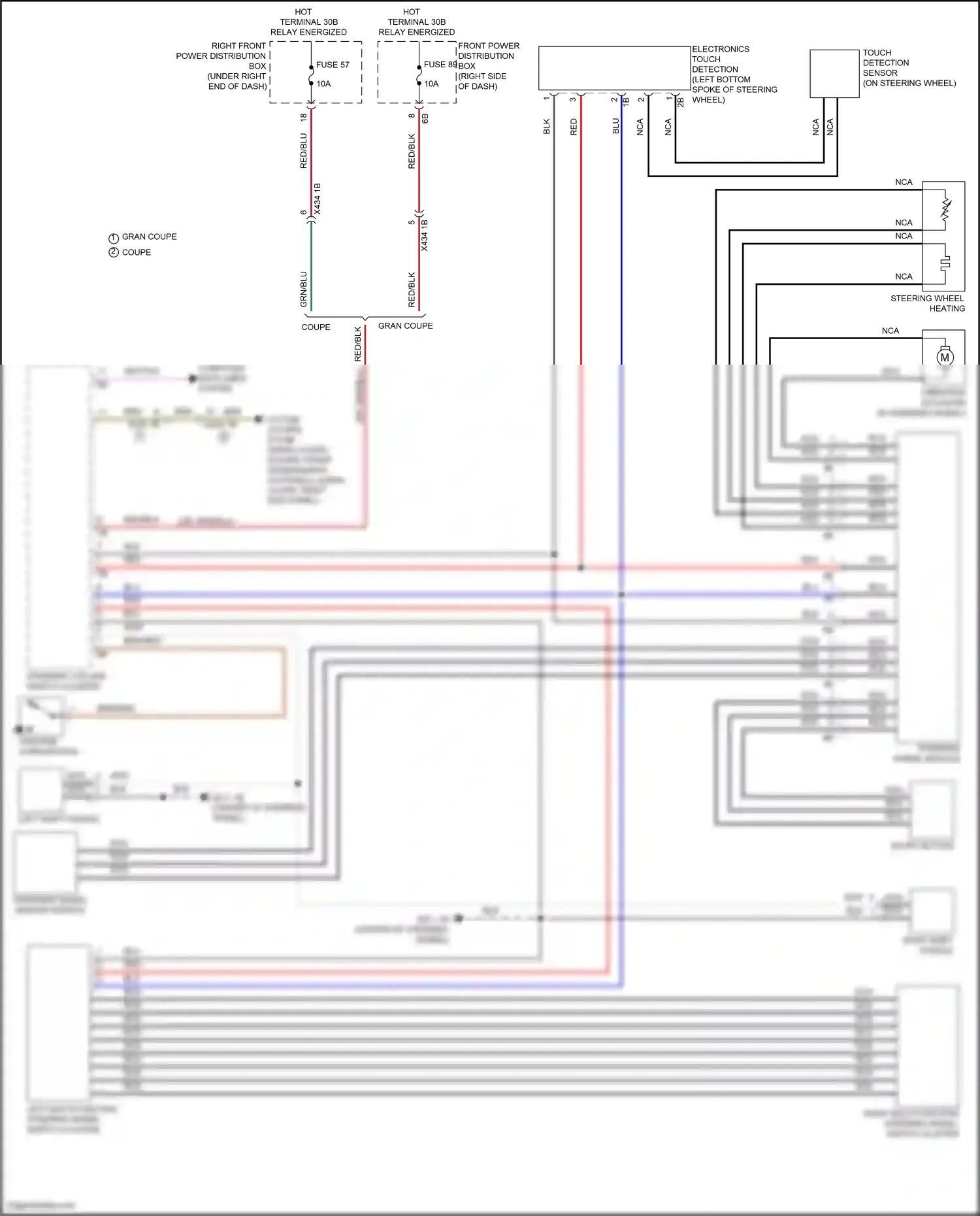 BMW M2 G87 (2022-2024) left multi-function steering wheel switch cluster wiring diagram  (2 of 2)