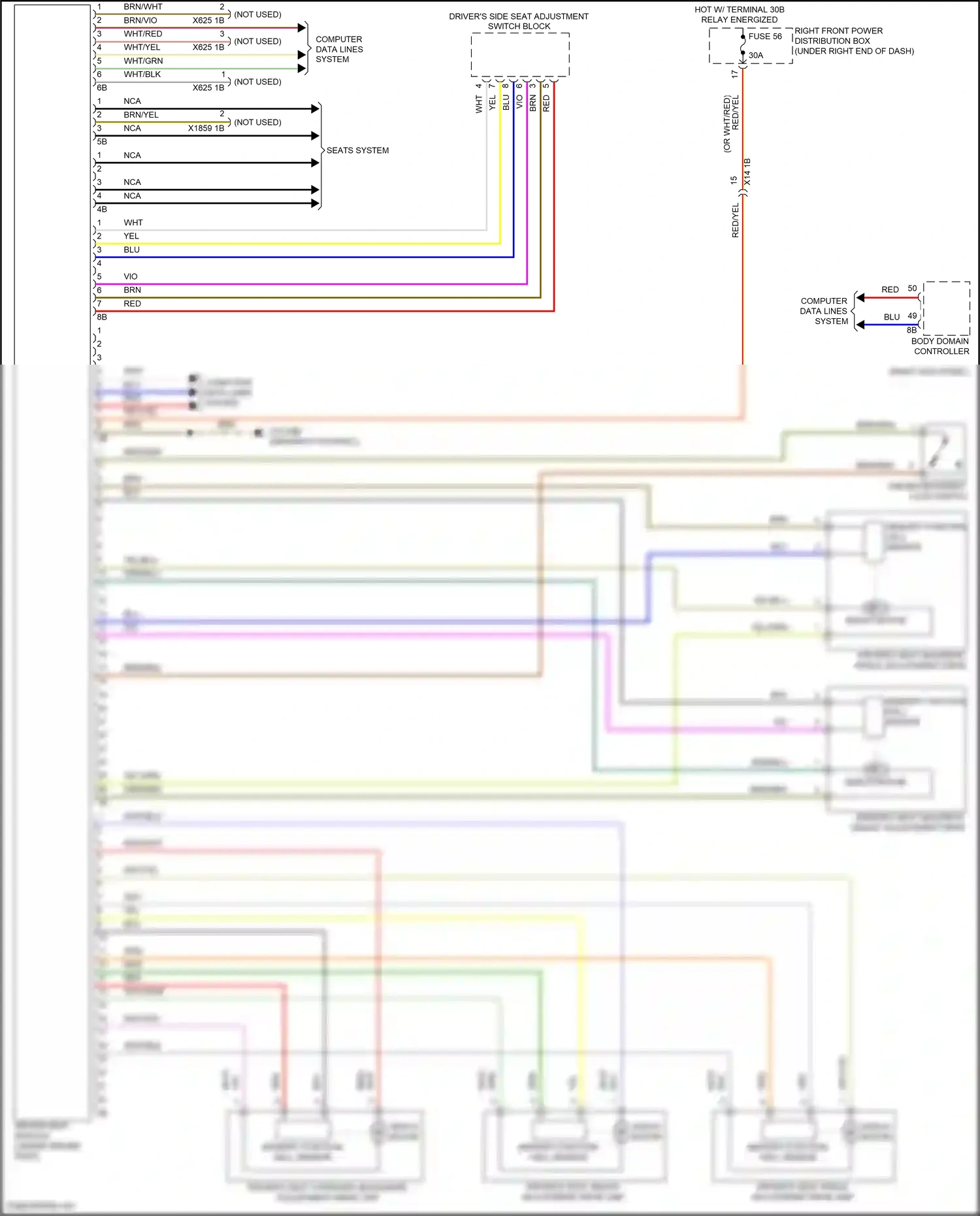 BMW M2 G87 (2022-2024) memory function hall sensor wiring diagram  (1 of 1)