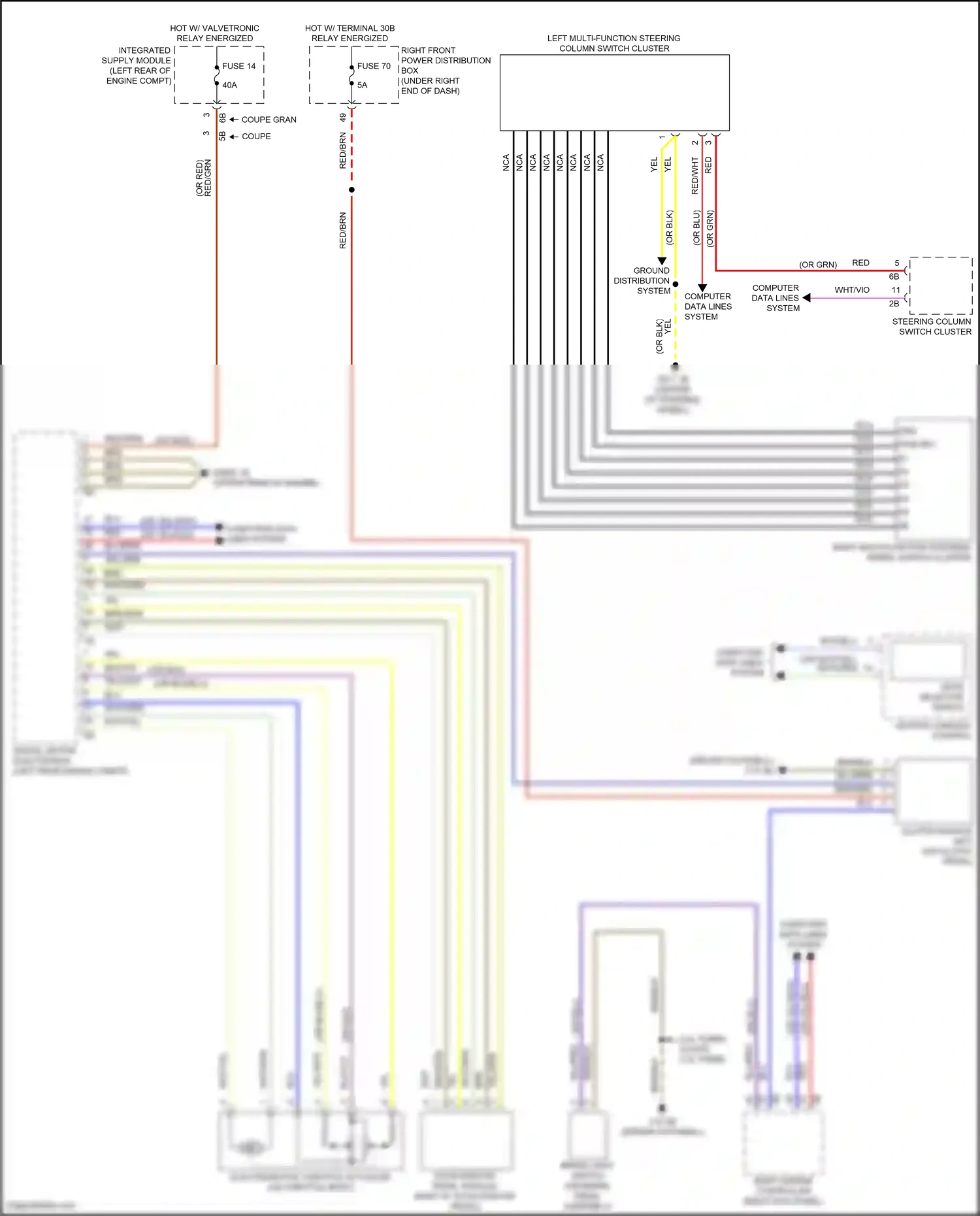 BMW M2 G87 (2022-2024) right multi-function steering wheel switch cluster wiring diagram  (1 of 2)