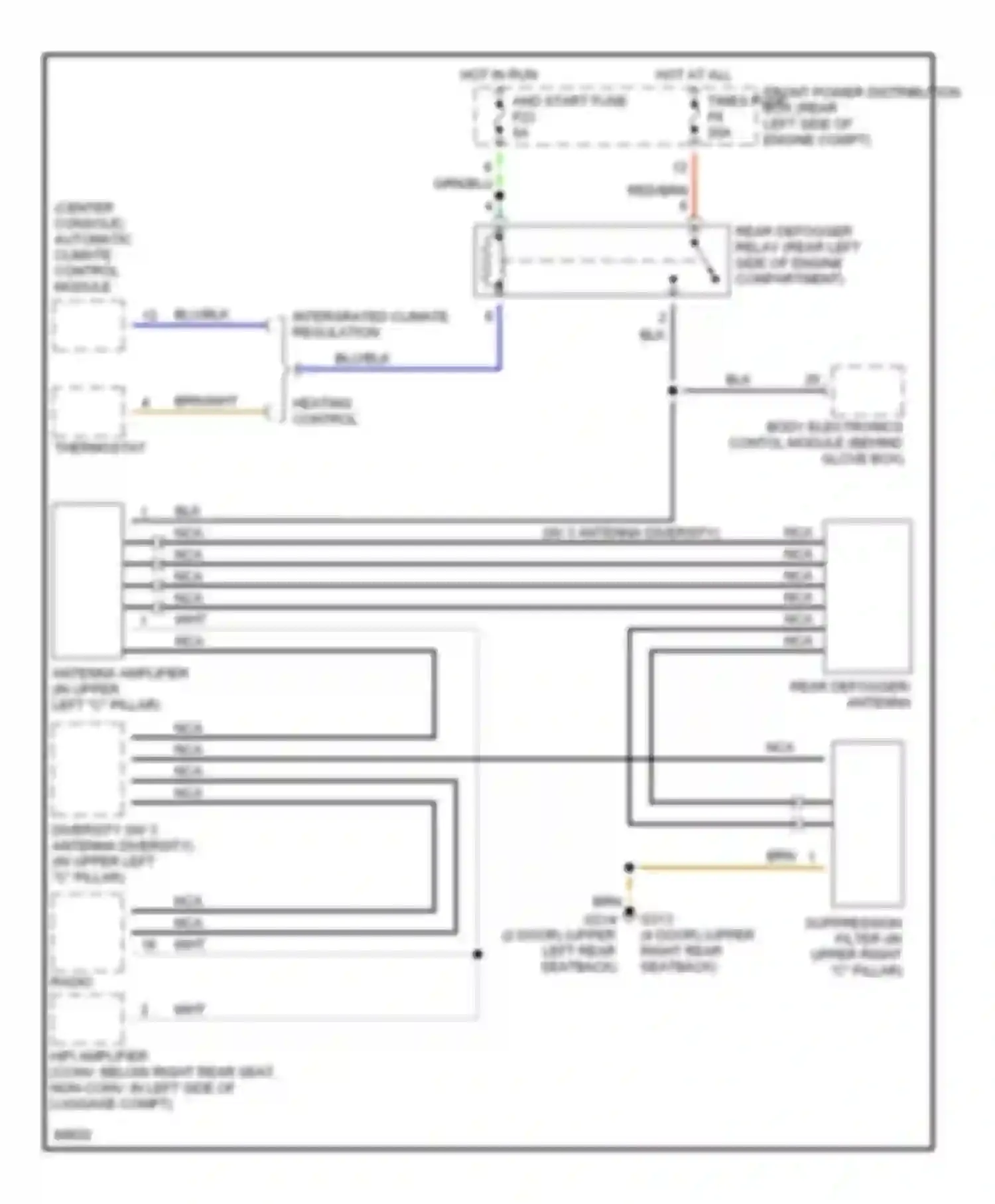 M3 BMW E36 (1992-1999): Defoggers circuit