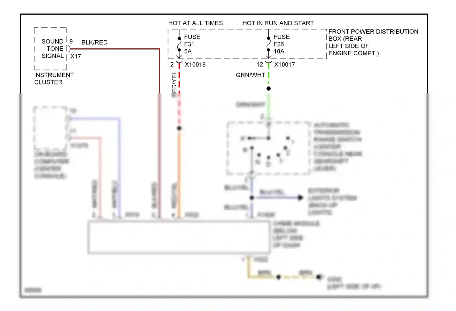 Wiring diagram blk/red for BMW M3 E36 (1992-1999) (9 of 10)