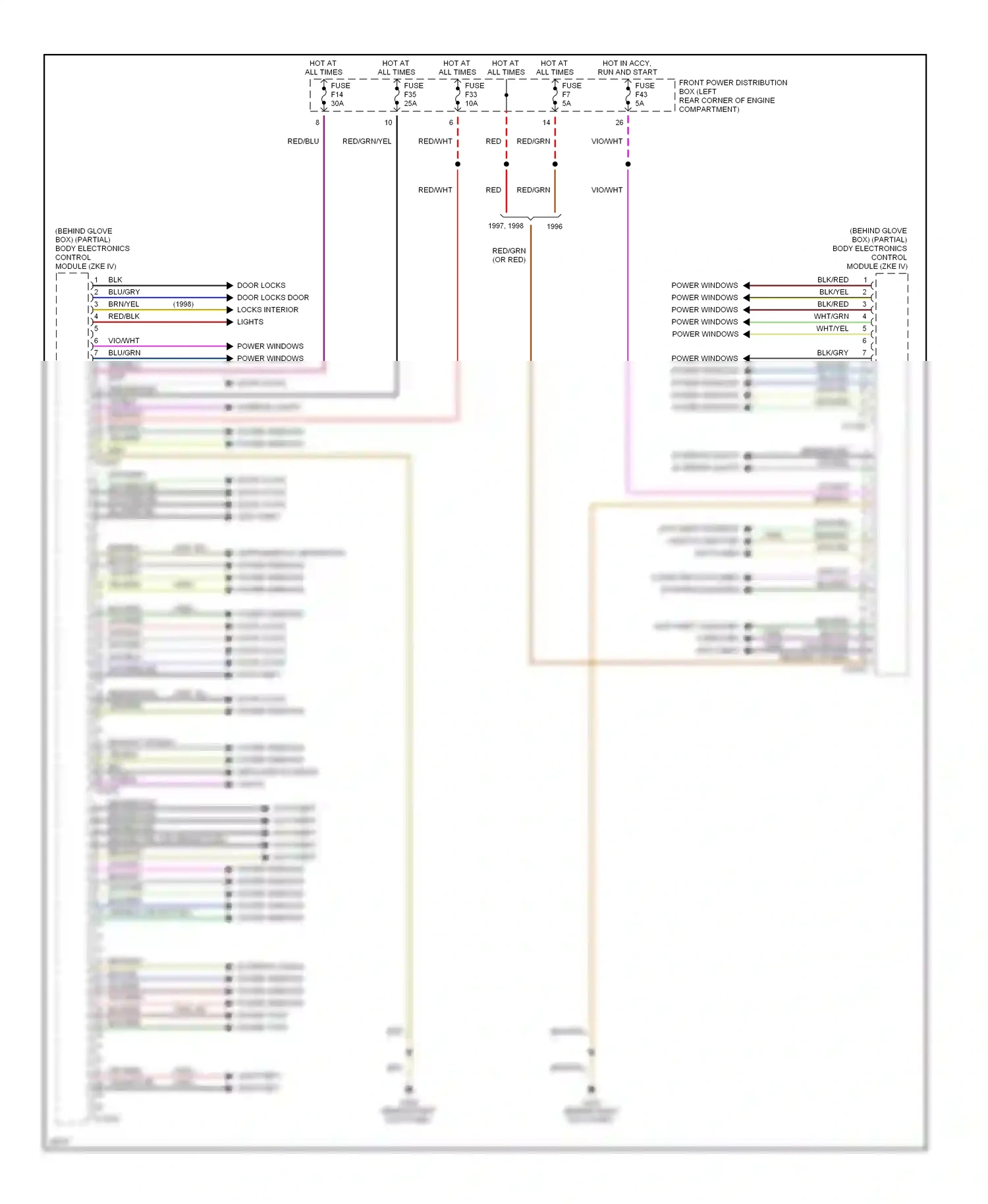 Wiring diagram blk/yel for BMW M3 E36 (1992-1999) (1 of 9)