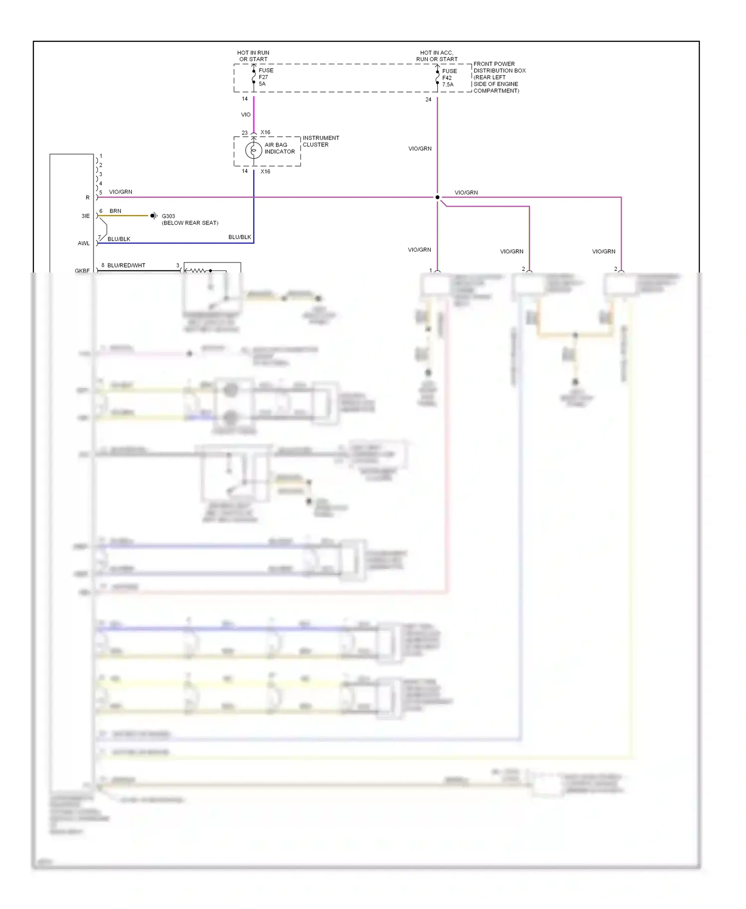 Wiring diagram blu/brn for BMW M3 E36 (1992-1999) (9 of 9)