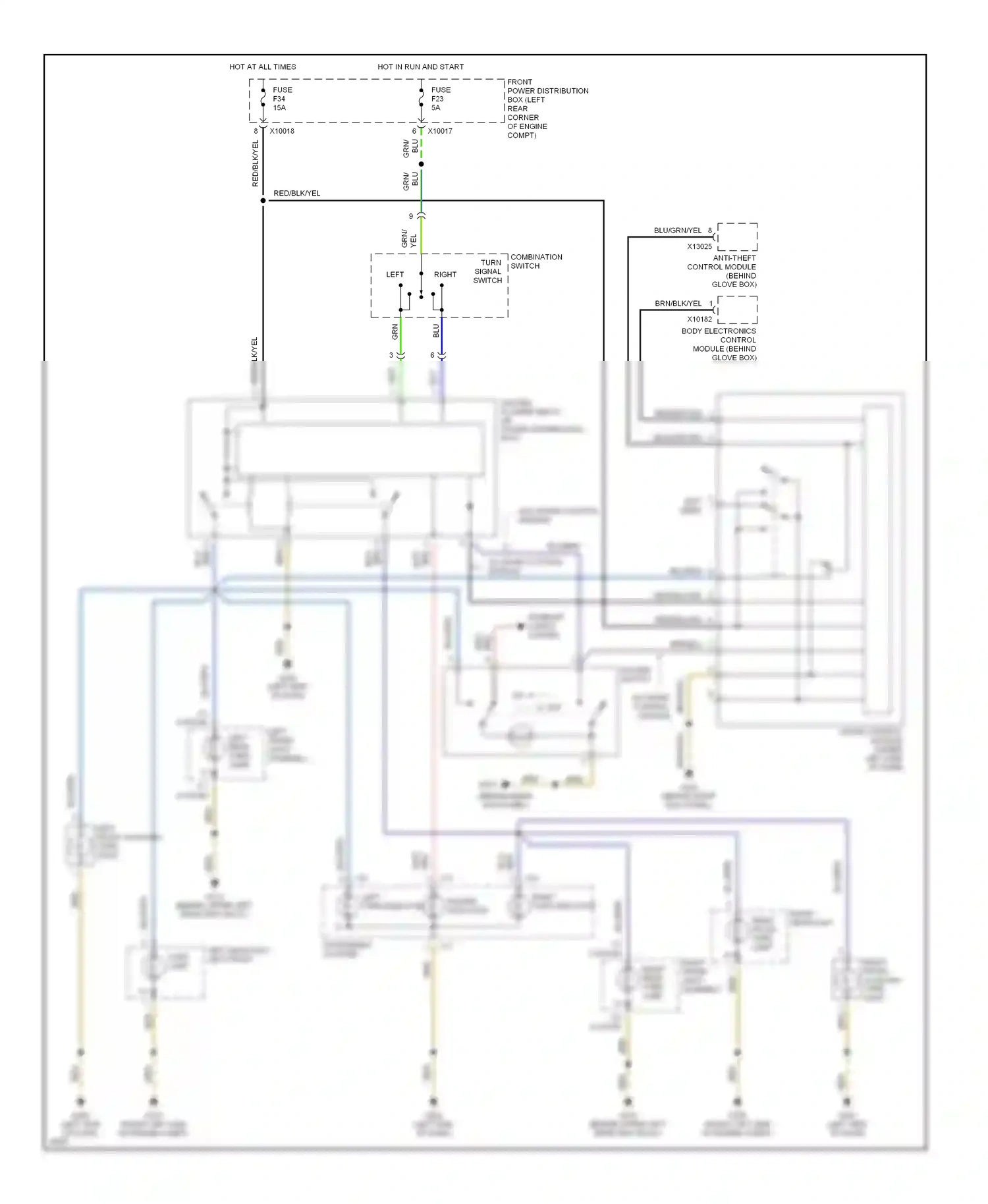 Wiring diagram brn/blu for BMW M3 E36 (1992-1999) (3 of 5)