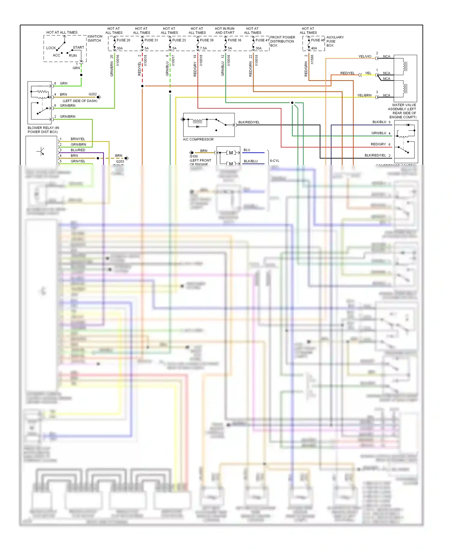 Wiring diagram brn/org for BMW M3 E36 (1992-1999) (2 of 16)