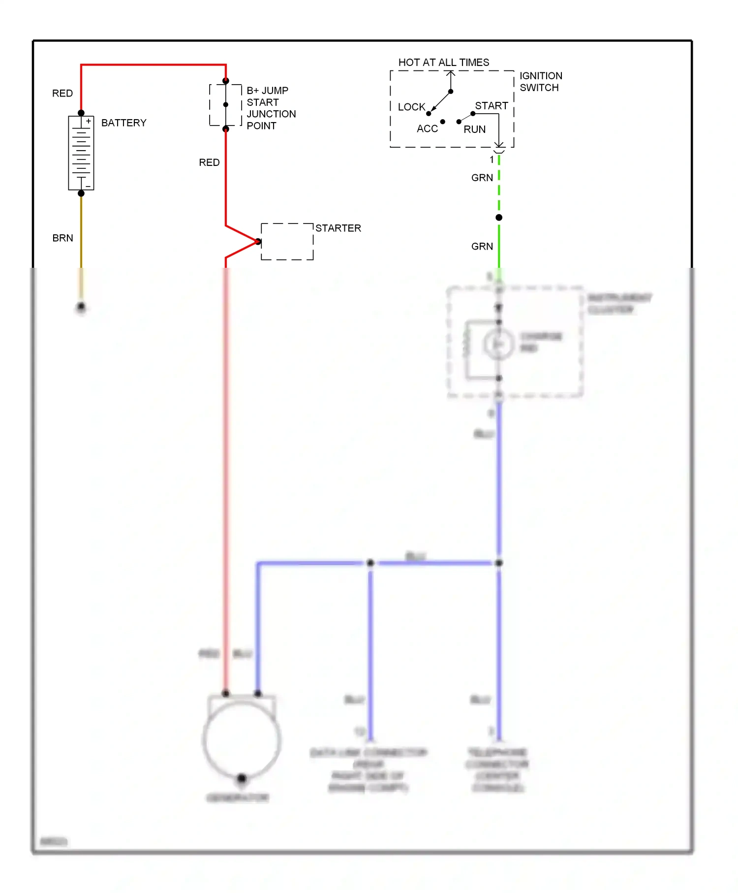 Wiring diagram charge ind for BMW M3 E36 (1992-1999) (1 of 2)