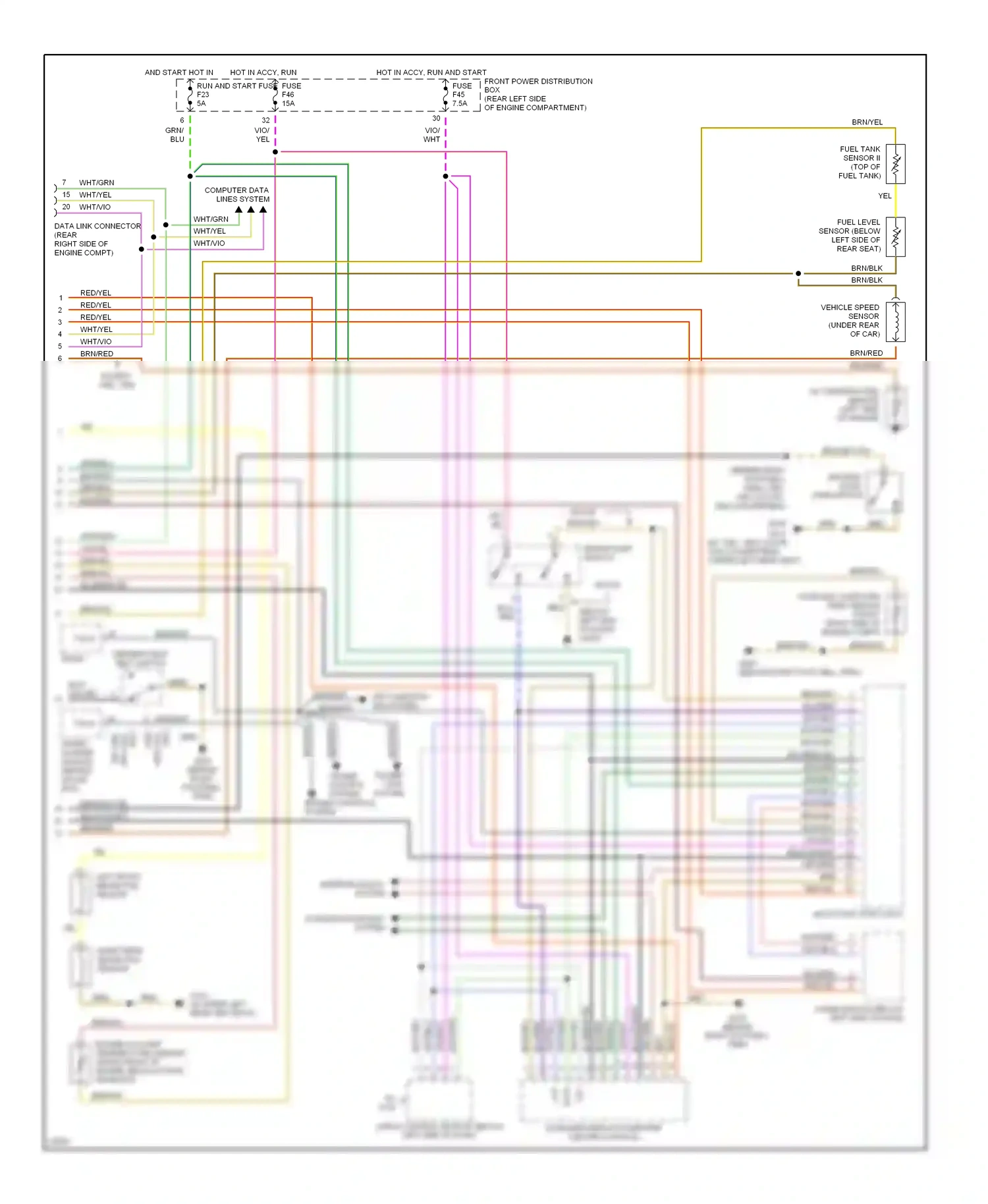 Wiring diagram multi- function clock for BMW M3 E36 (1992-1999) (2 of 3)