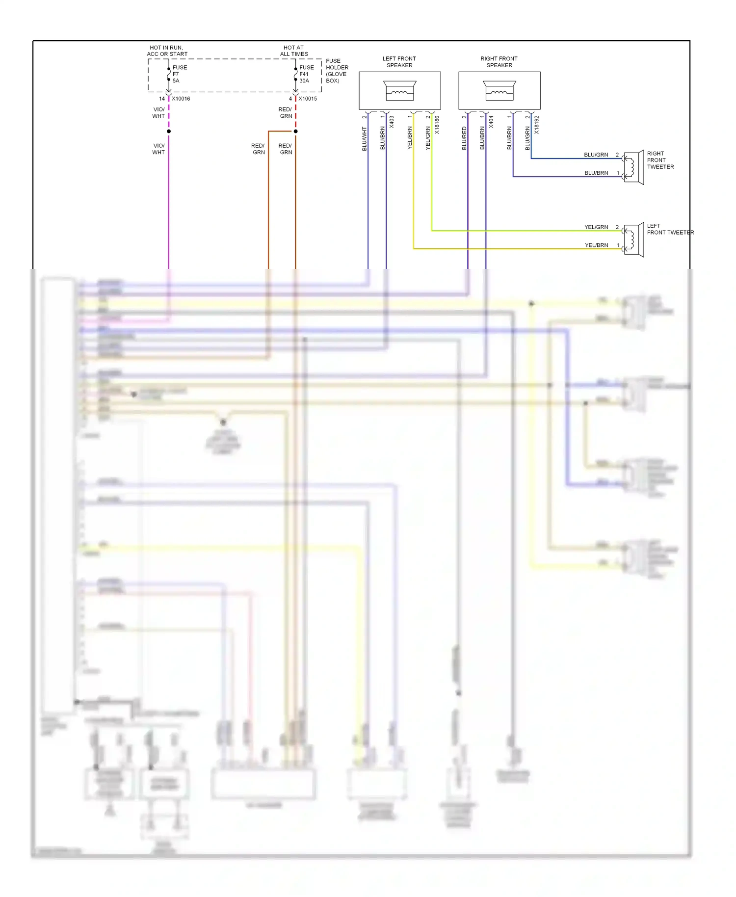 Wiring diagram antenna amplifier for BMW M3 E46 (1999-2006) (2 of 6)