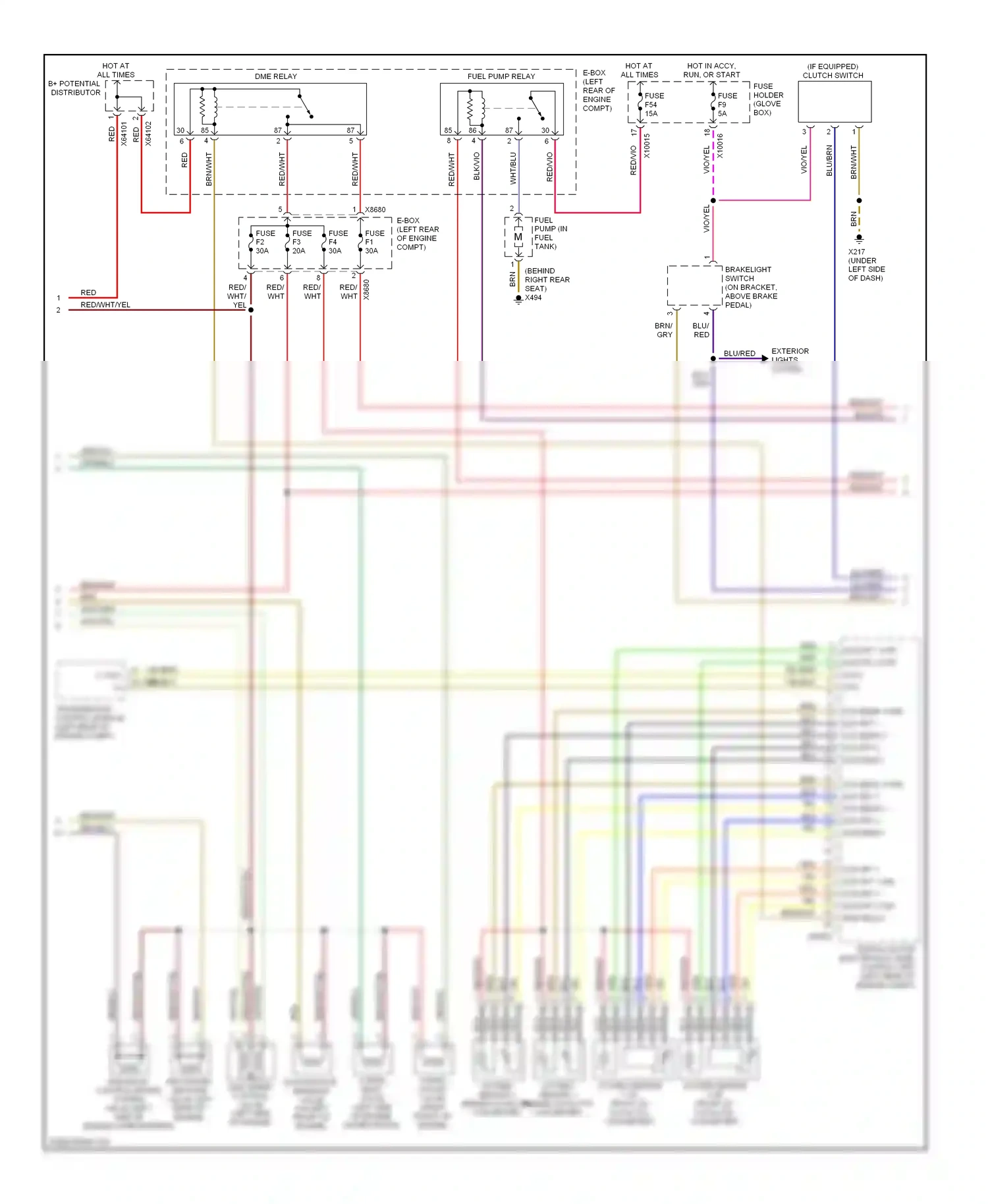 Wiring diagram dme relay for BMW M3 E46 (1999-2006) (1 of 1)