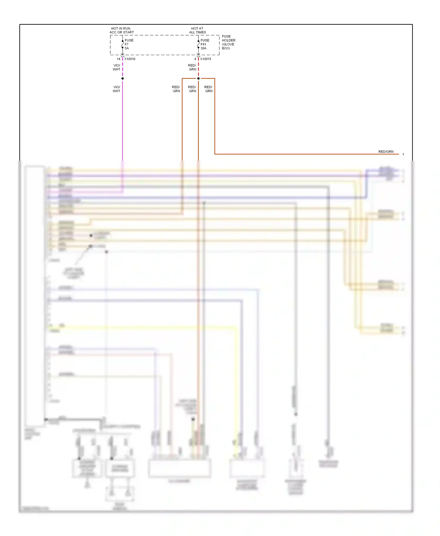 Wiring diagram except convertible for BMW M3 E46 (1999-2006) (7 of 10)