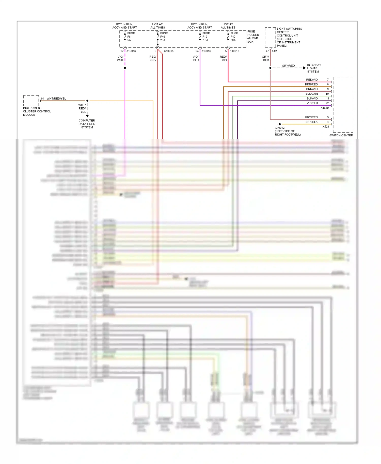 Wiring diagram gry/red for BMW M3 E46 (1999-2006) (12 of 20)