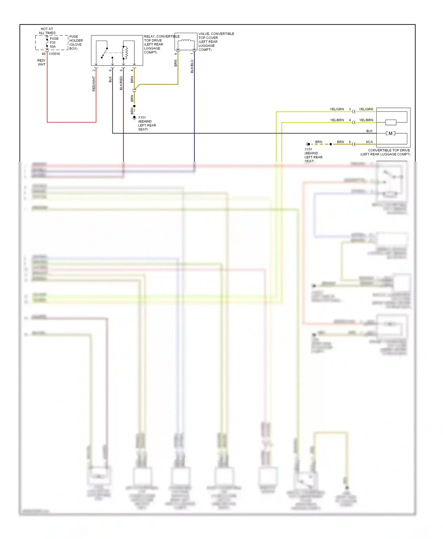 Wiring diagram hardtop switch for BMW M3 E46 (1999-2006) (1 of 1)