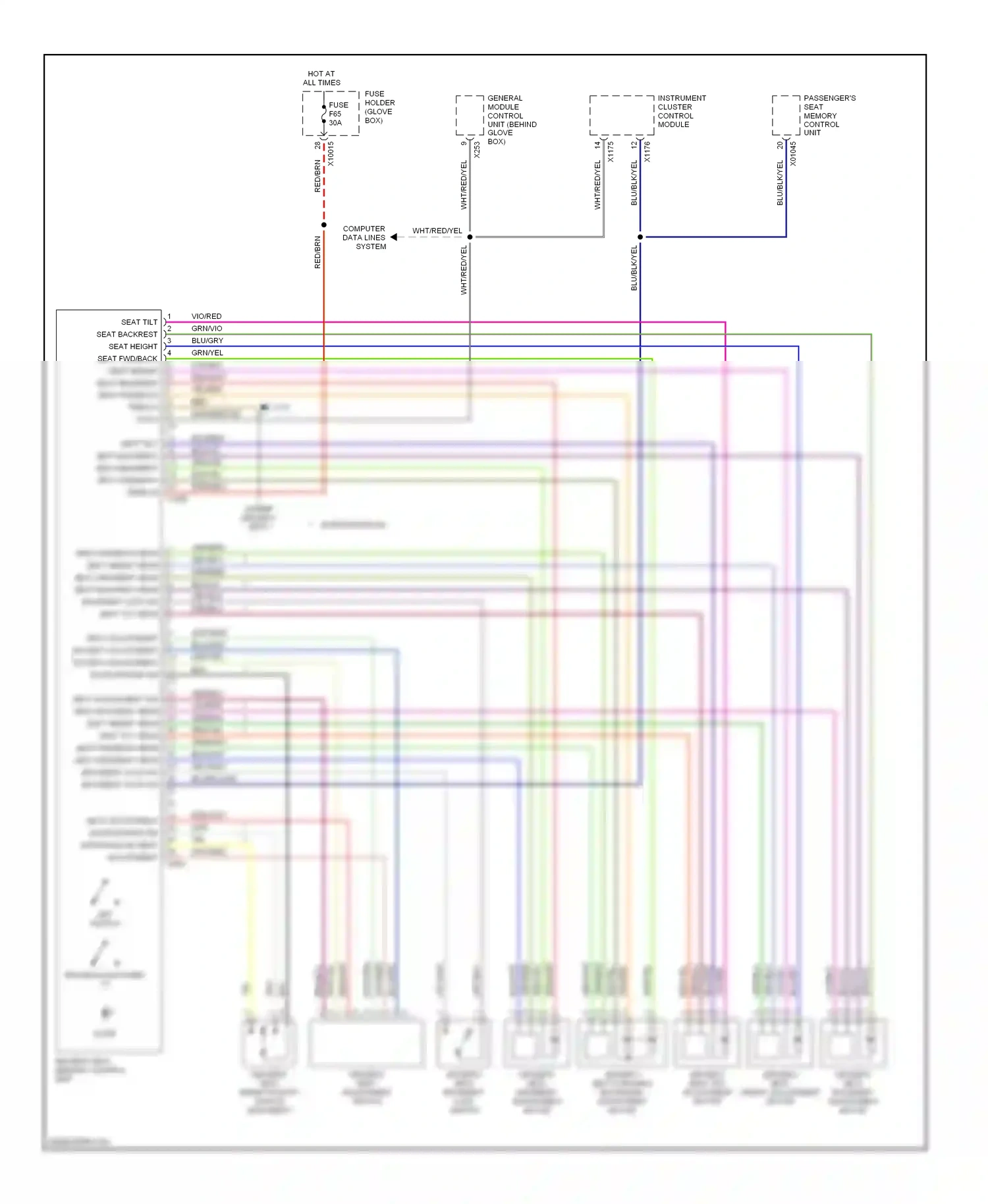 Wiring diagram instrument cluster control module for BMW M3 E46 (1999-2006) (12 of 32)