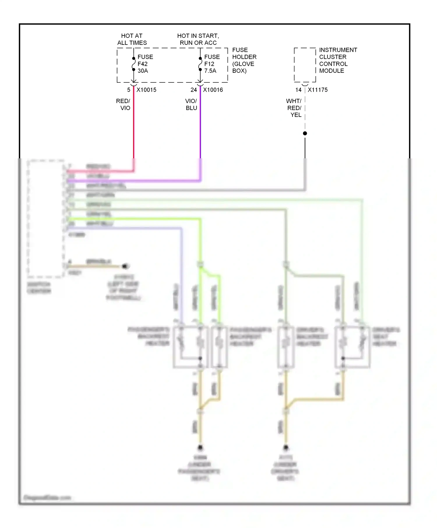 Wiring diagram instrument cluster control module for BMW M3 E46 (1999-2006) (22 of 32)