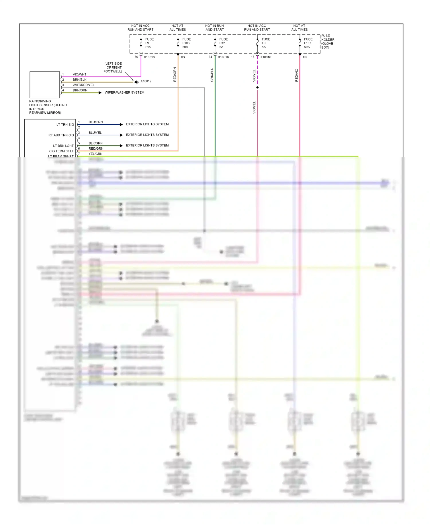 Wiring diagram left low beam for BMW M3 E46 (1999-2006) (2 of 2)