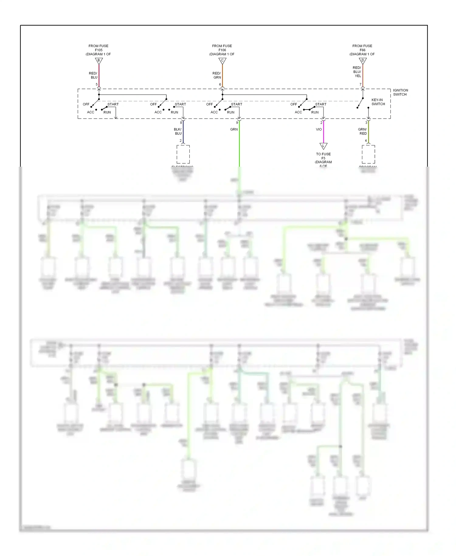 Wiring diagram program button for BMW M3 E46 (1999-2006) (2 of 2)