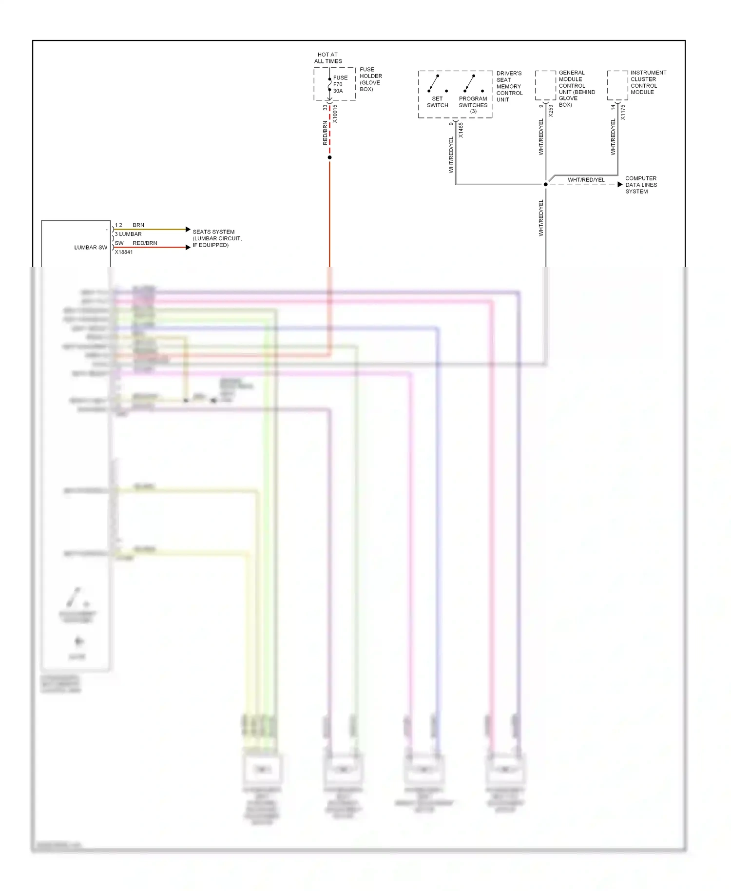 BMW M3 E46 (1999-2006) program switches (3) wiring diagram  (4 of 4)