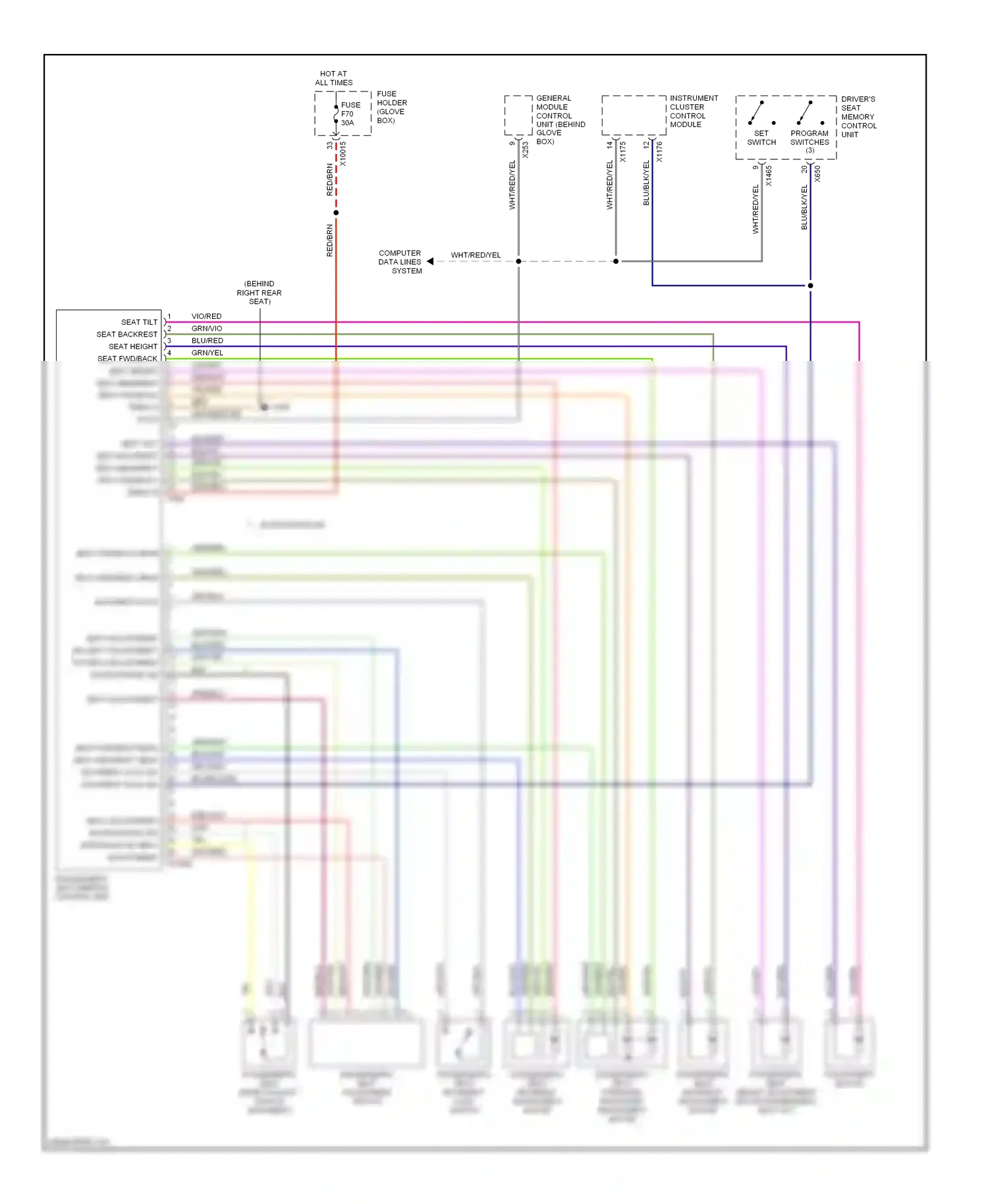 BMW M3 E46 (1999-2006) program switches (3) wiring diagram  (3 of 4)