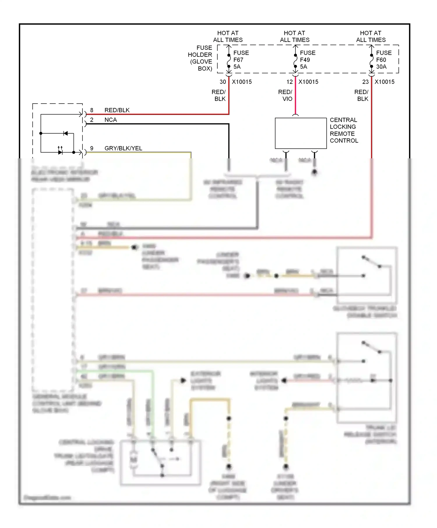 Wiring diagram red for BMW M3 E46 (1999-2006) (60 of 64)