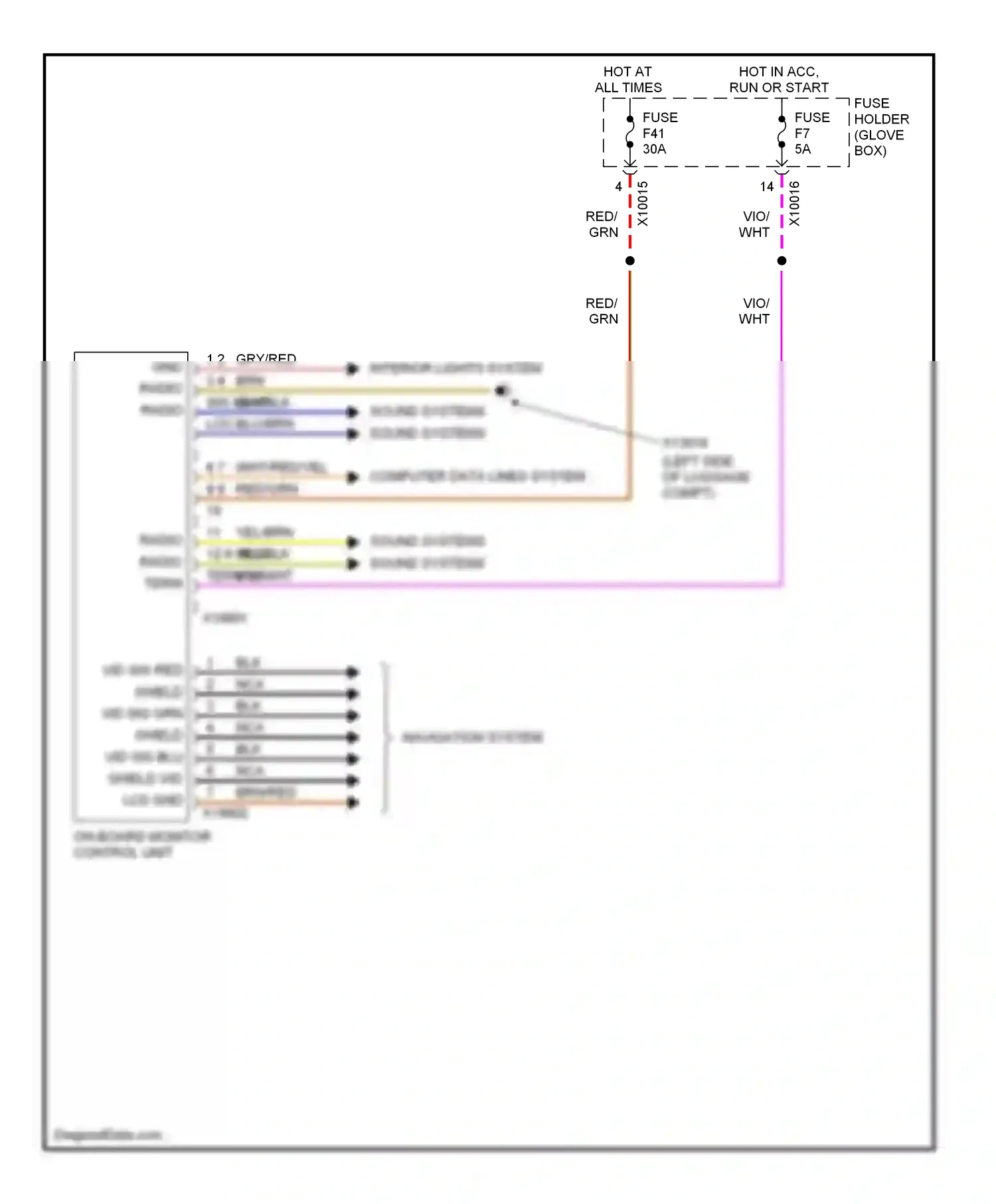 Wiring diagram shield vid lcd gnd for BMW M3 E46 (1999-2006) (1 of 1)