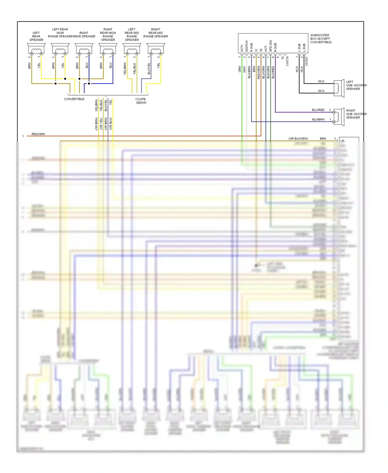 BMW M3 E46 (1999-2006) switch wiring diagram  (2 of 2)
