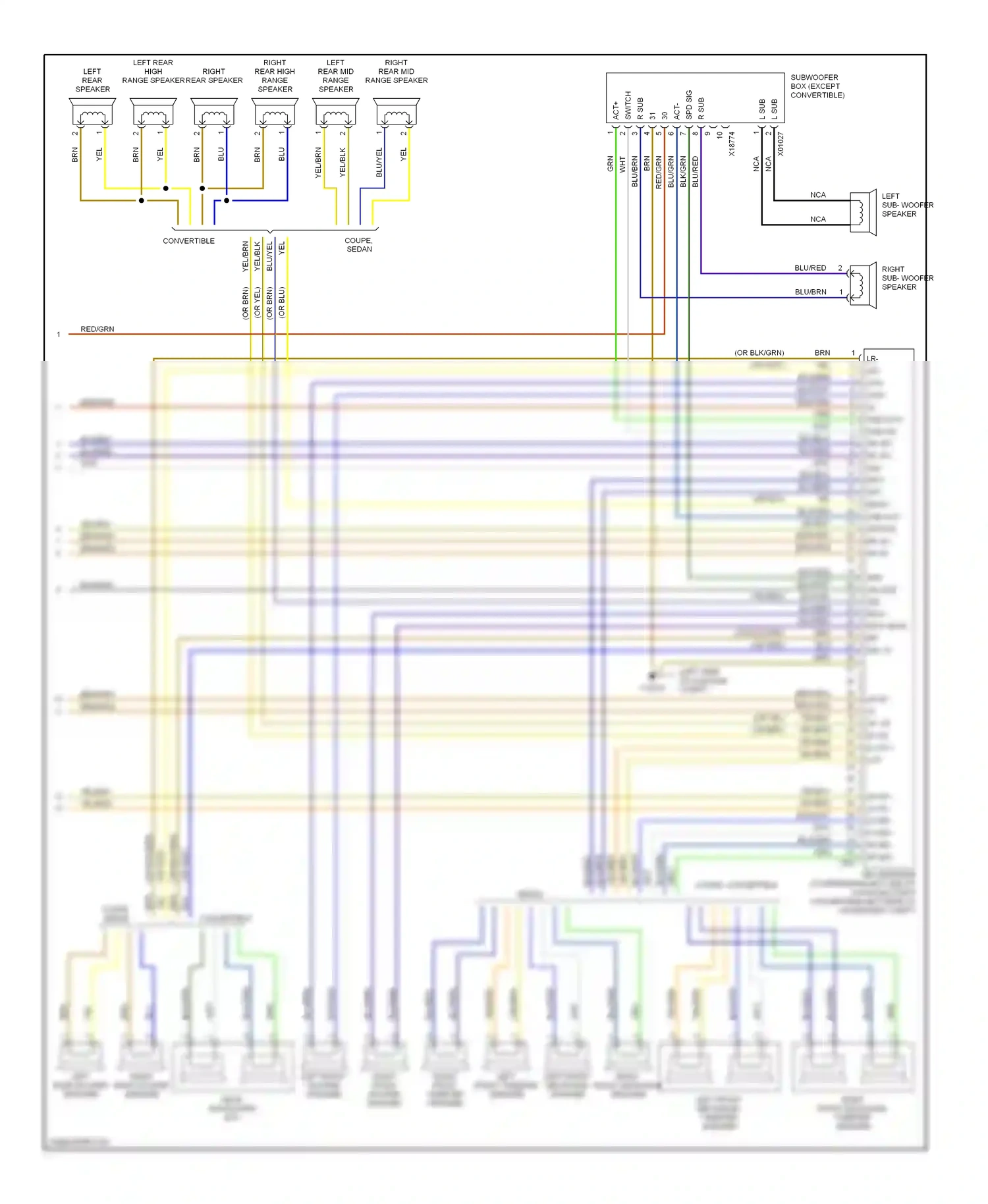 BMW M3 E46 (1999-2006) switch wiring diagram  (1 of 2)