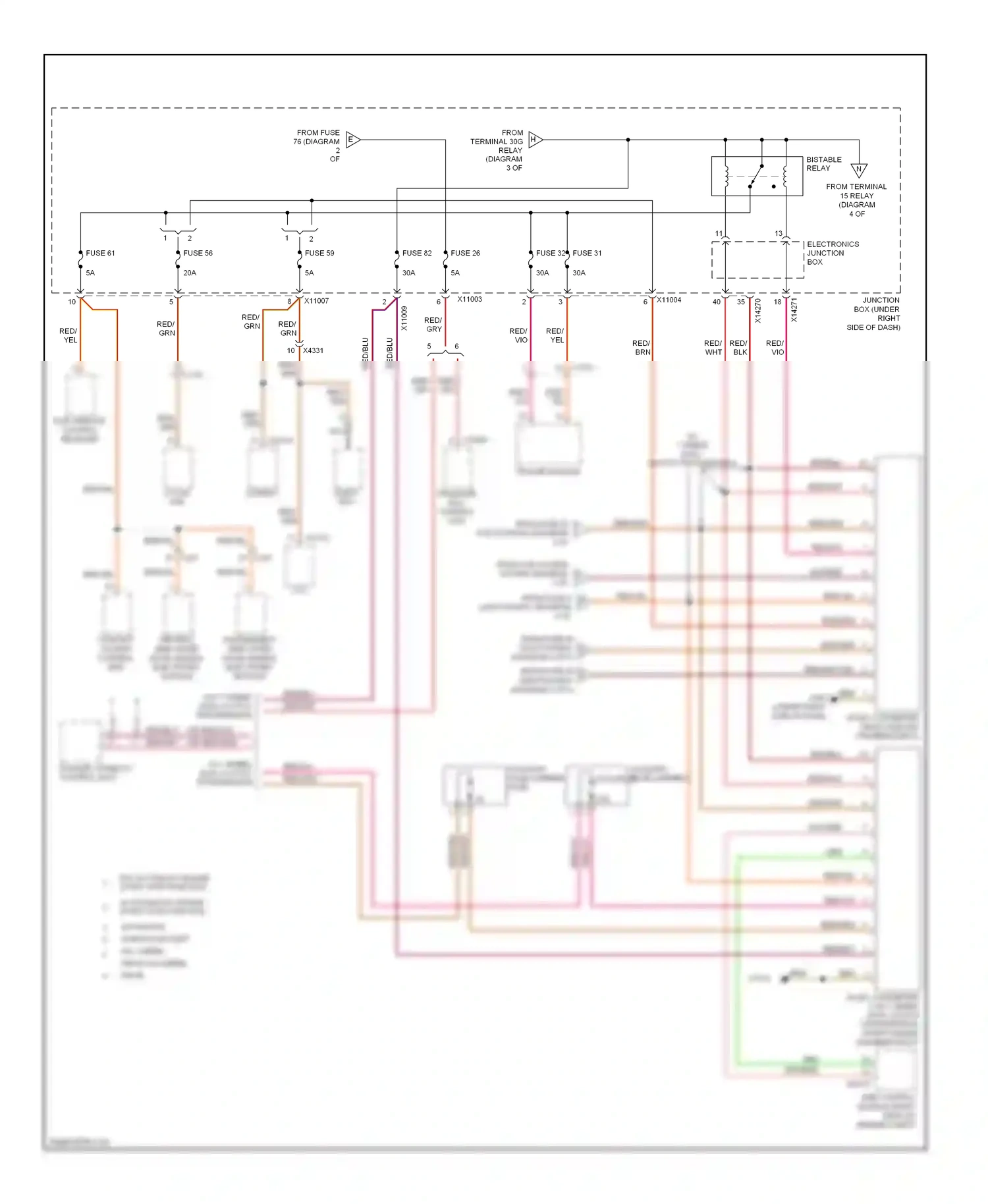 Wiring diagram chamber e-box) for BMW M3 E90 (2007-2013) (2 of 2)