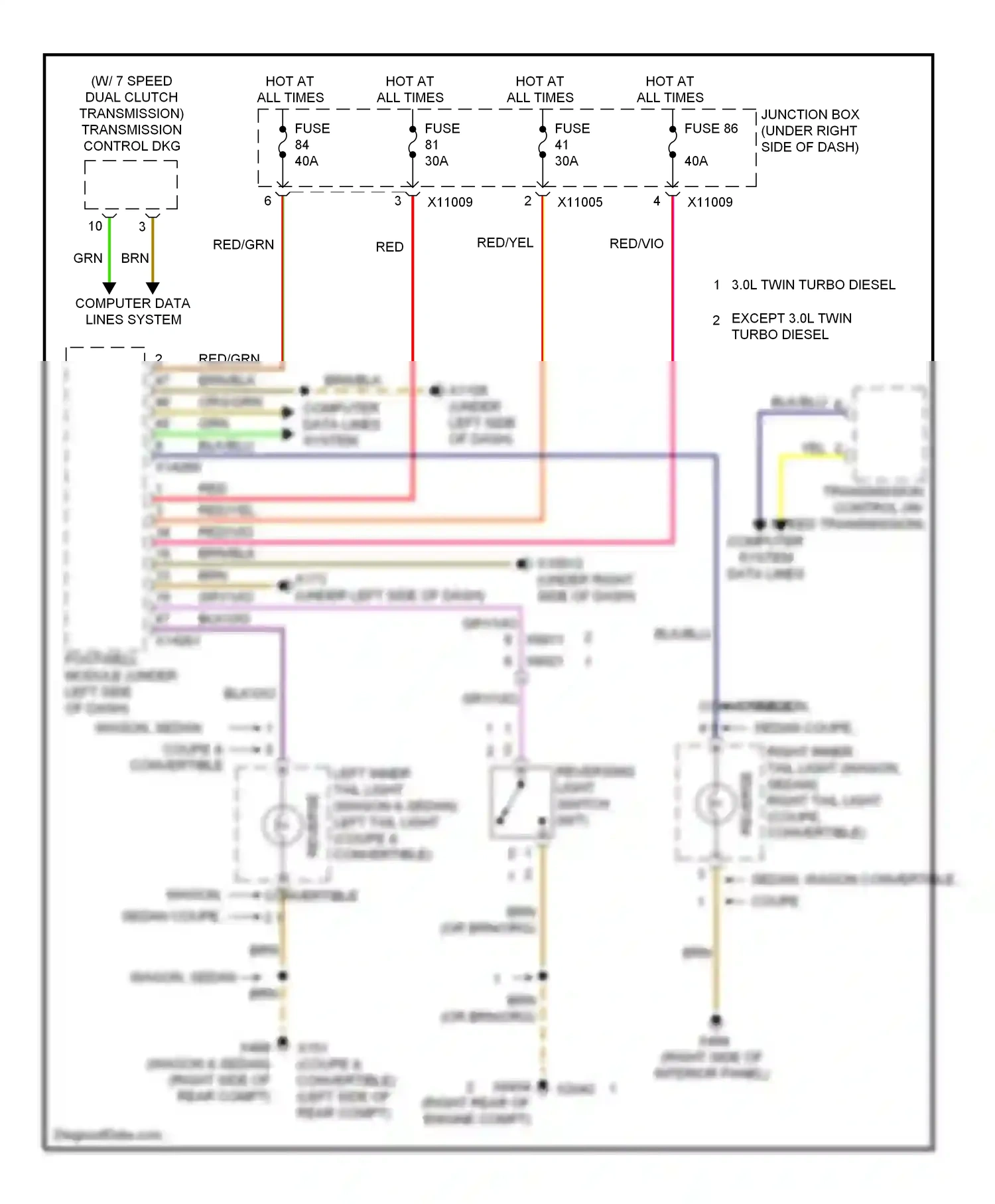 Wiring diagram computer data lines system for BMW M3 E90 (2007-2013) (12 of 69)