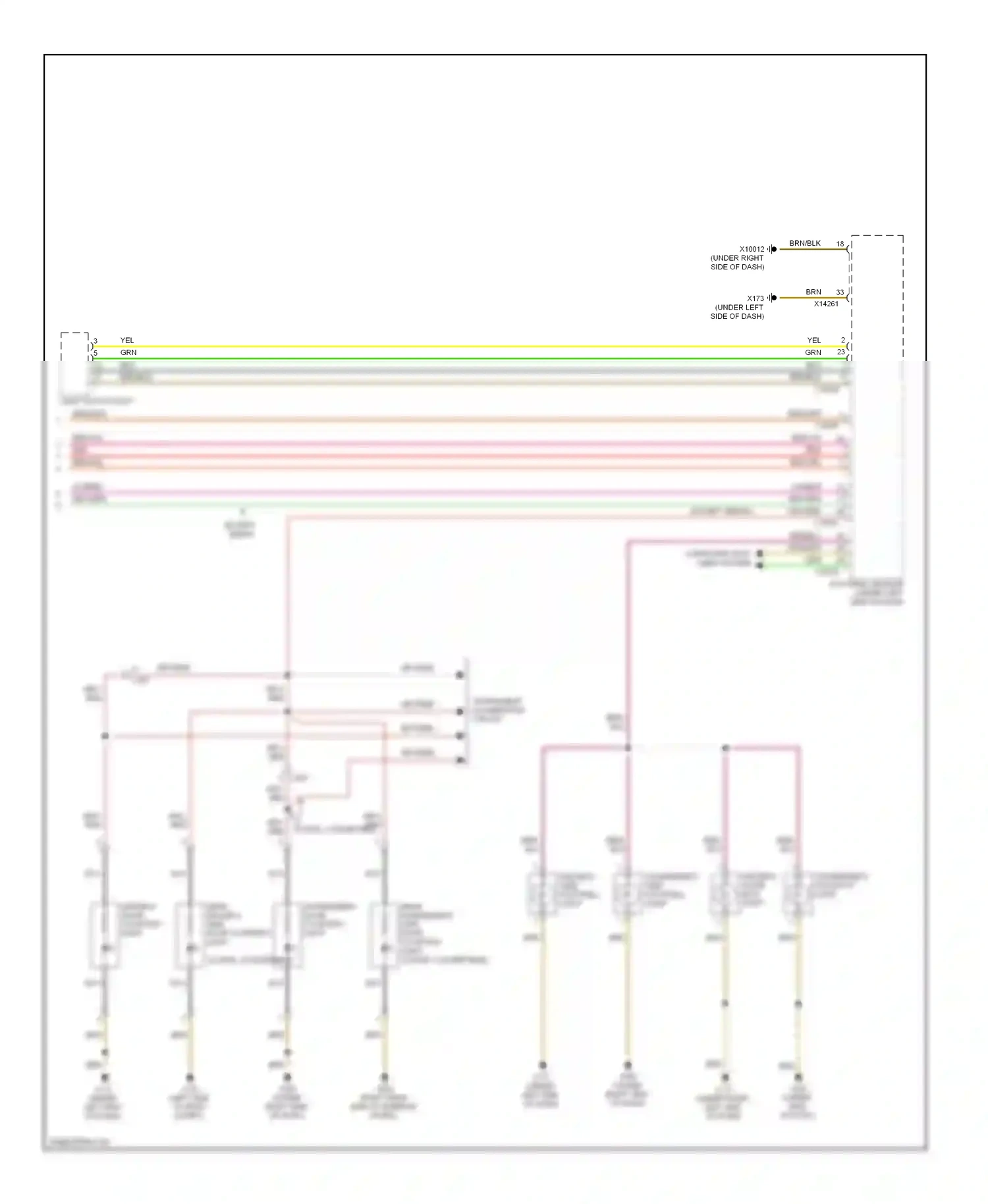 Wiring diagram driver's door exit light for BMW M3 E90 (2007-2013) (1 of 2)