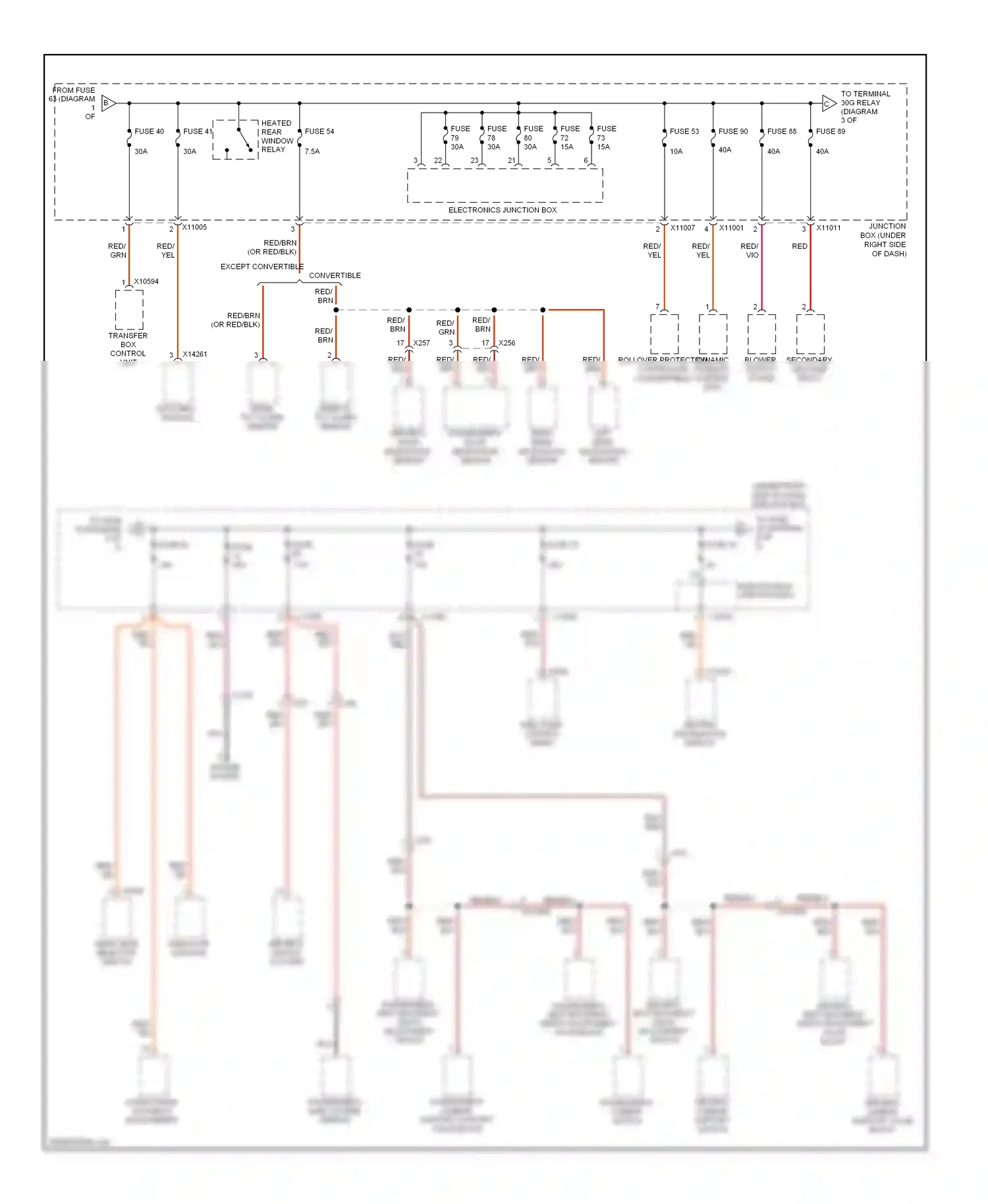 Wiring diagram driver's seat backrest width adjustment switch for BMW M3 E90 (2007-2013) (1 of 2)