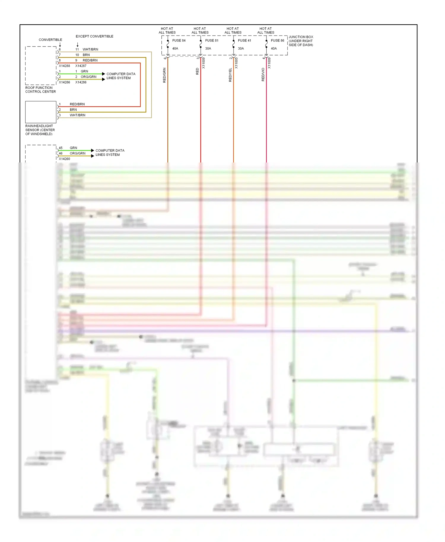 Wiring diagram fuse 41 for BMW M3 E90 (2007-2013) (1 of 11)