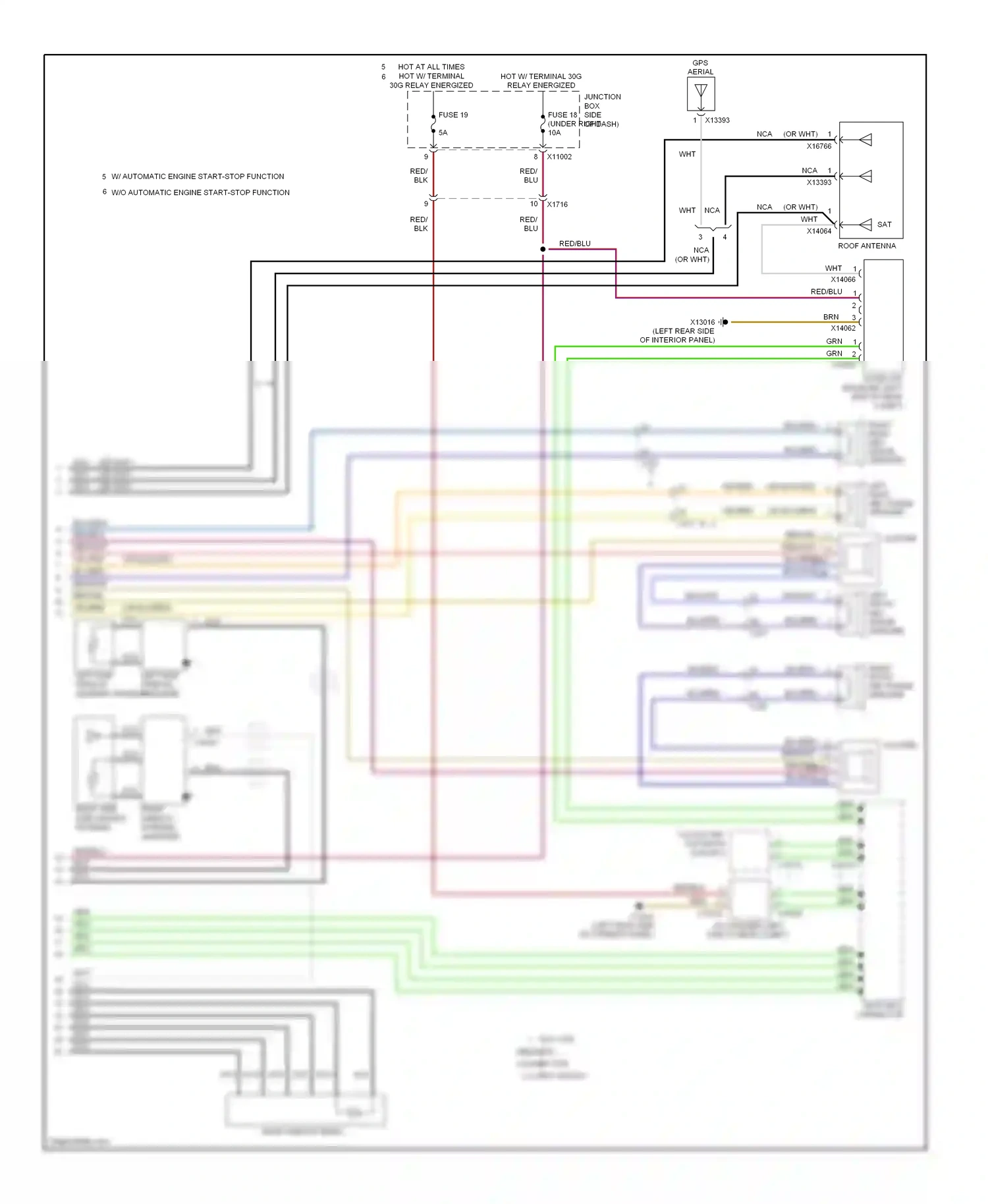 Wiring diagram most-bus connector for BMW M3 E90 (2007-2013) (3 of 17)
