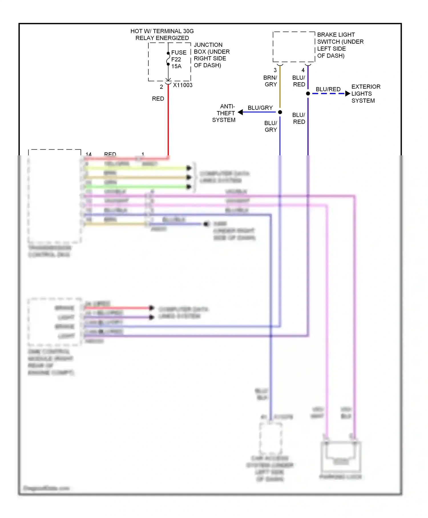 Wiring diagram relay energized for BMW M3 E90 (2007-2013) (32 of 33)