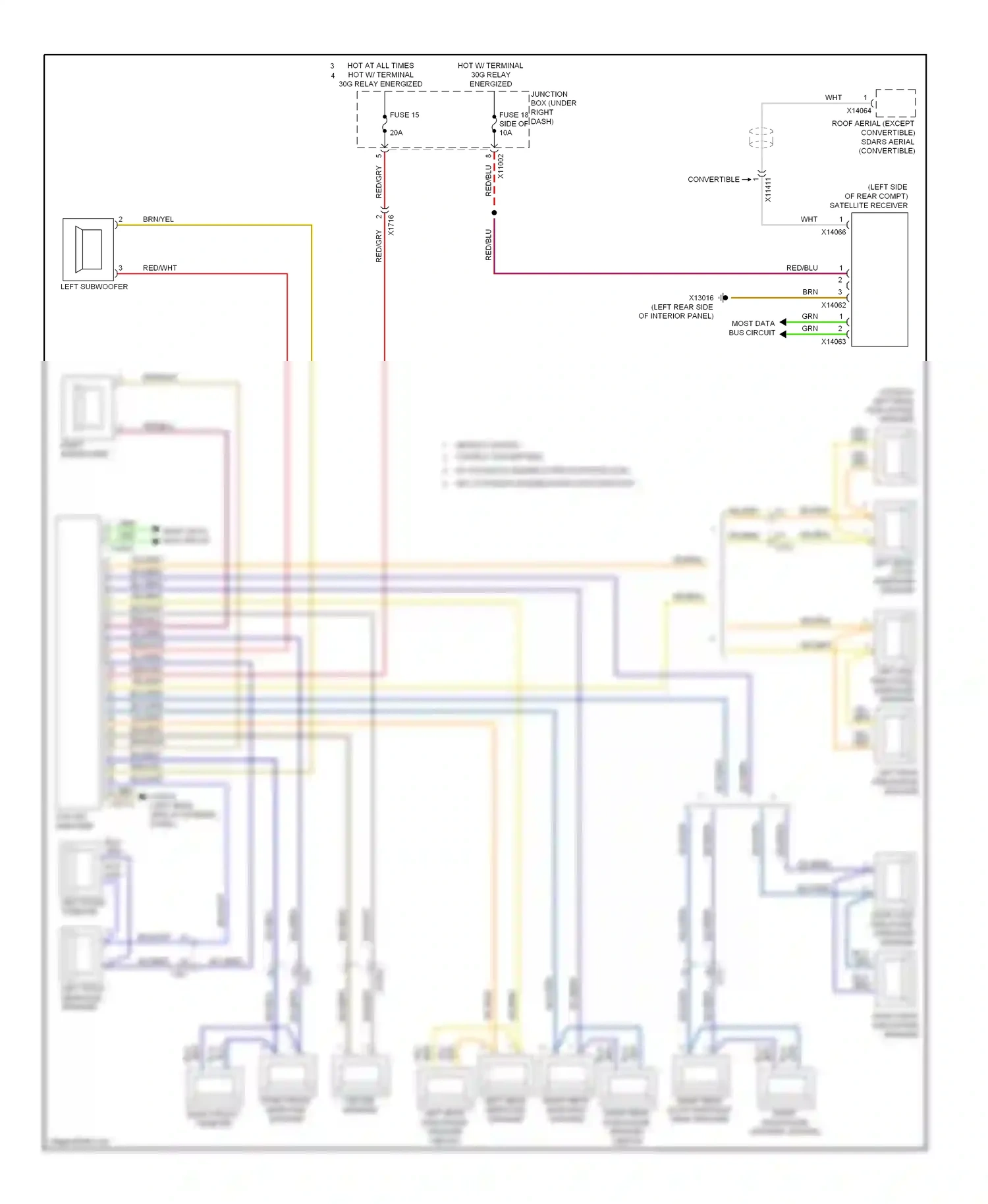 Wiring diagram right front tweeter for BMW M3 E90 (2007-2013) (11 of 11)