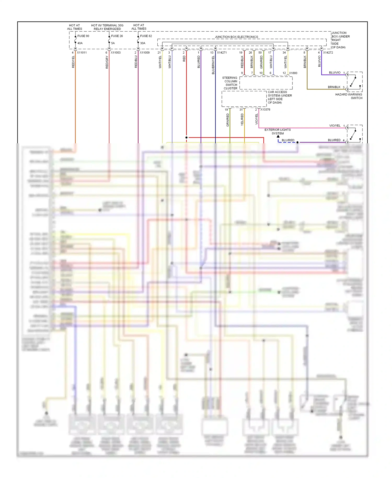 Wiring diagram steering column switch cluster for BMW M3 E90 (2007-2013) (1 of 10)
