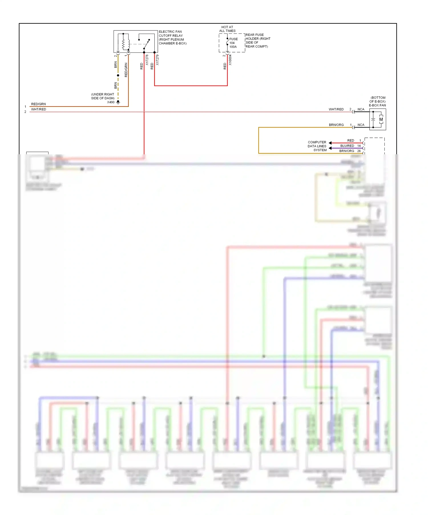 Wiring diagram ventilation flap motor for BMW M3 E90 (2007-2013) (1 of 1)