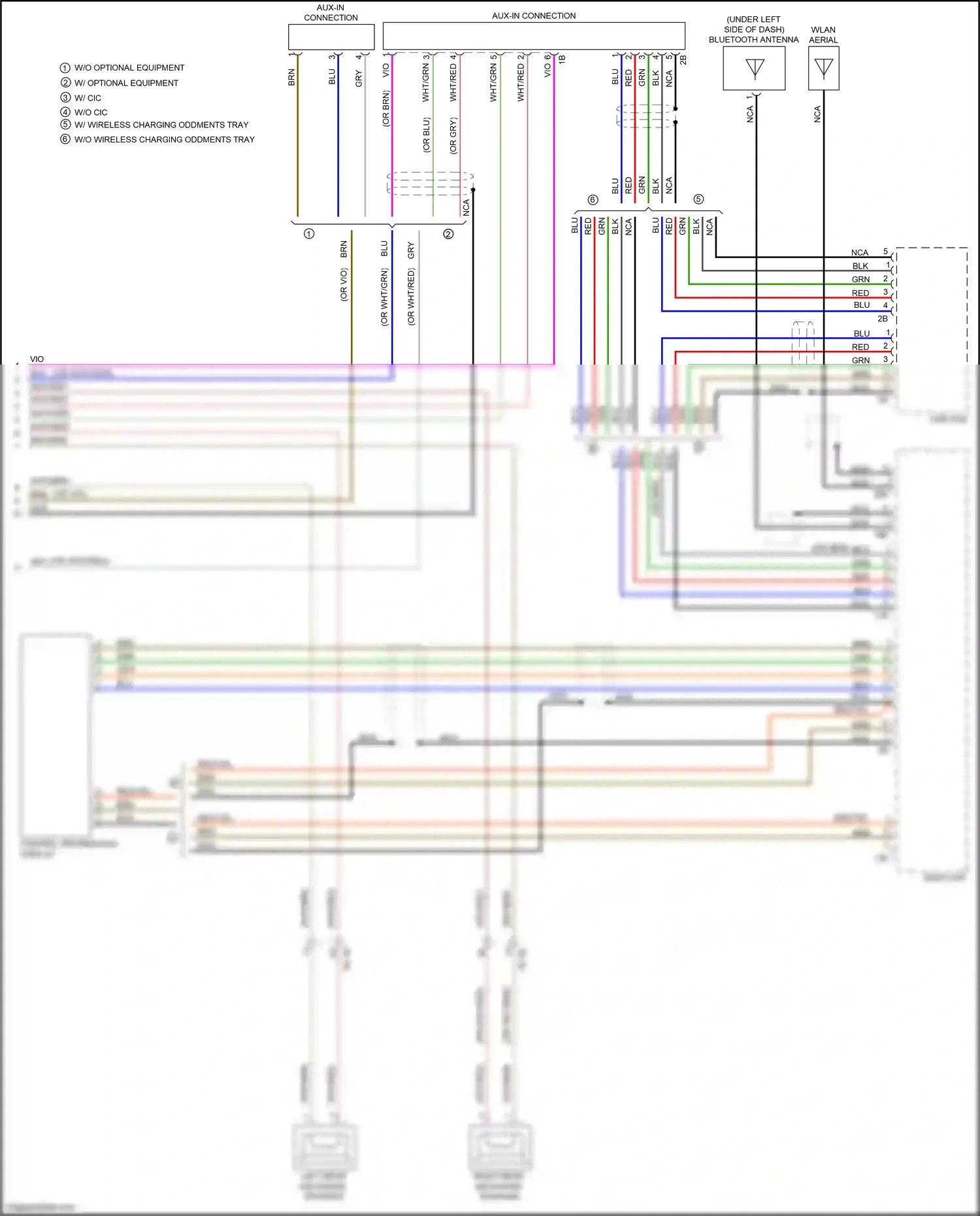 Wiring diagram aux-in connection for BMW M3 F80 (2014-2018) (1 of 8)