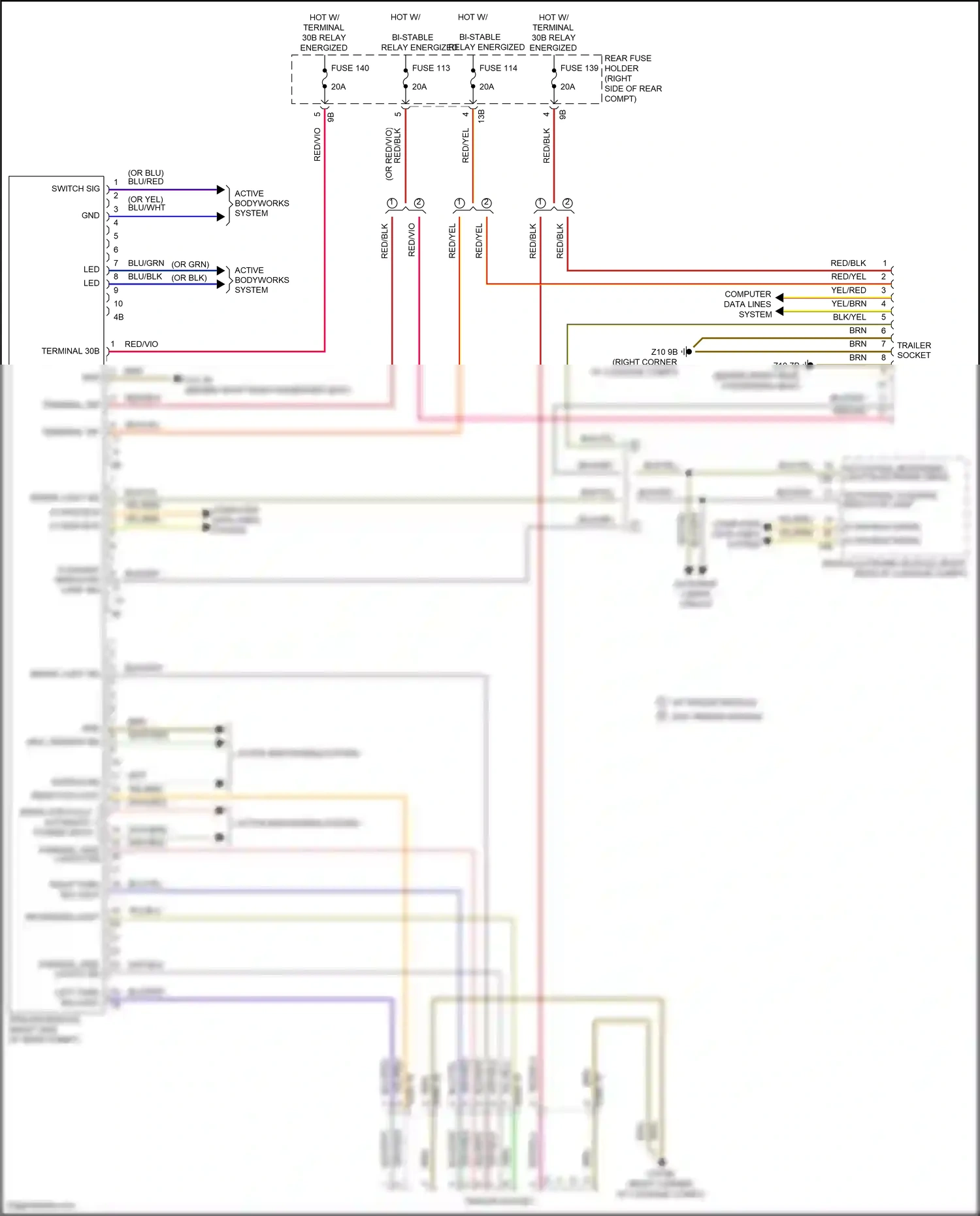 Wiring diagram blk/yel for BMW M3 F80 (2014-2018) (10 of 19)