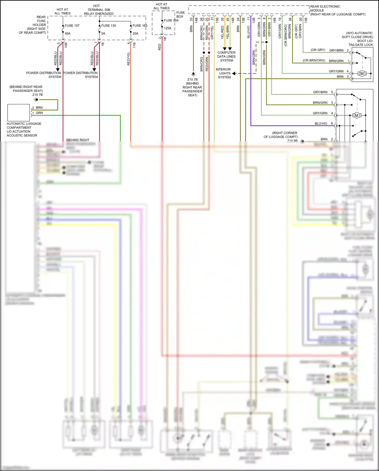 Wiring diagram blu/vio for BMW M3 F80 (2014-2018) (2 of 2)