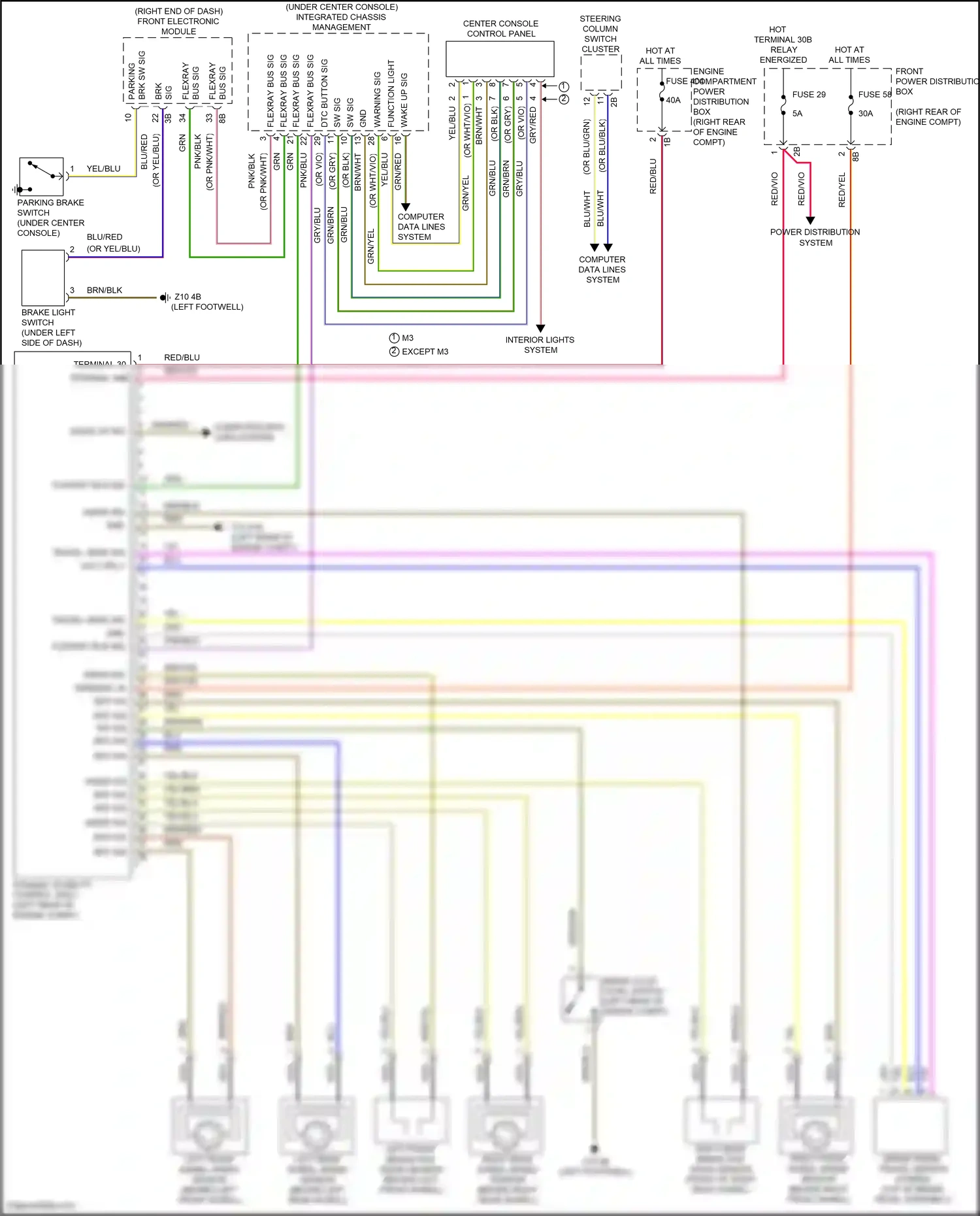 Wiring diagram brk sw for BMW M3 F80 (2014-2018) (1 of 2)