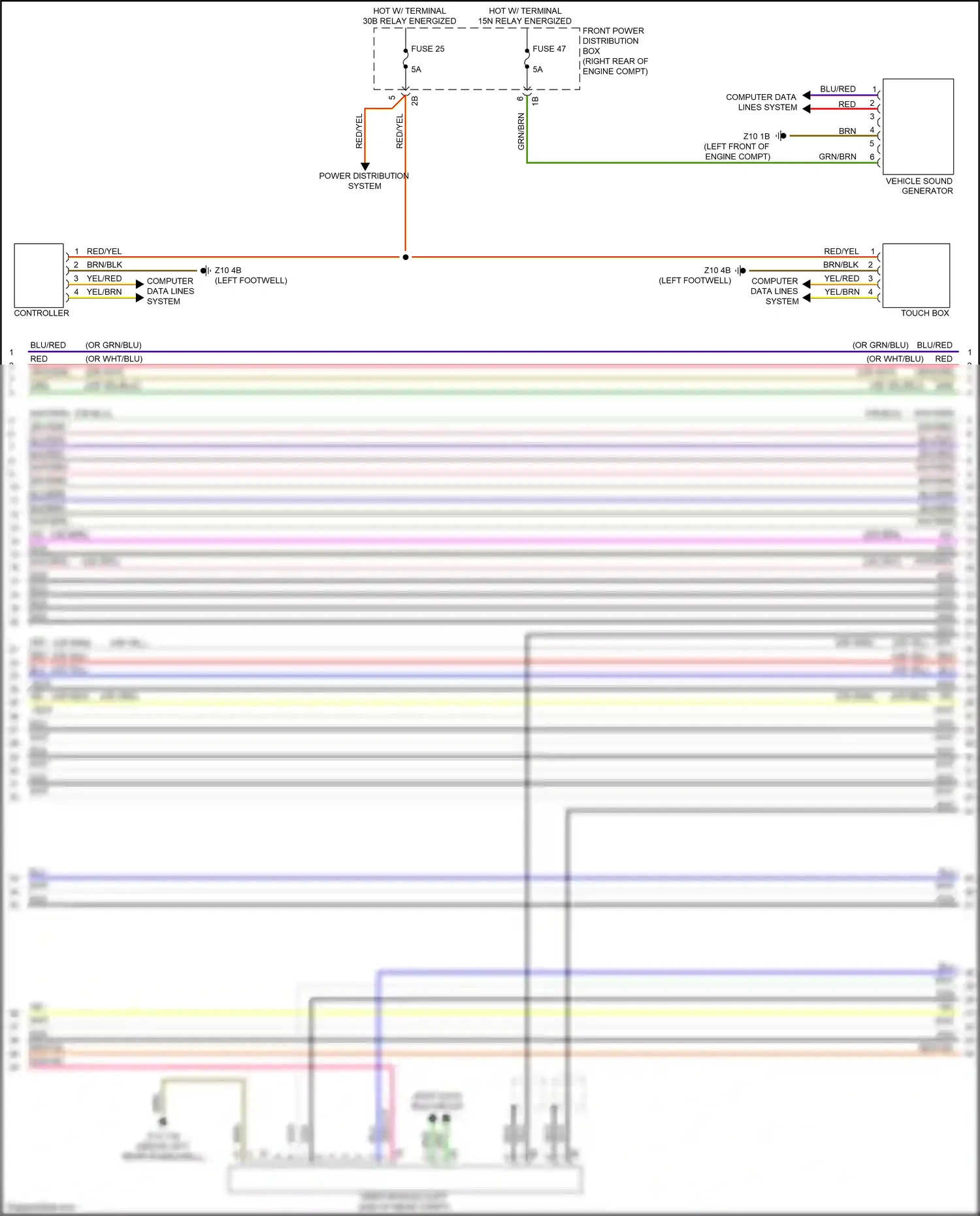 Wiring diagram computer data lines system for BMW M3 F80 (2014-2018) (6 of 80)
